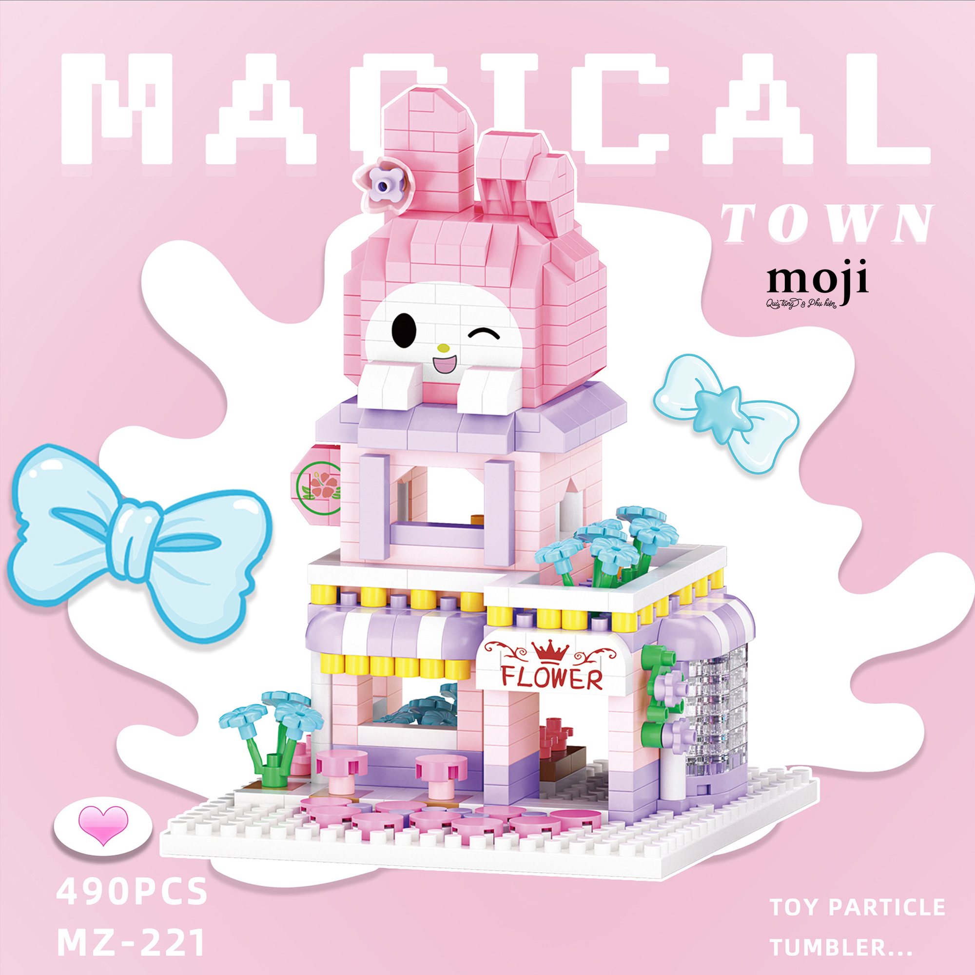 Đồ chơi xếp hình Sanrio family My Melody magic house 8x8x12