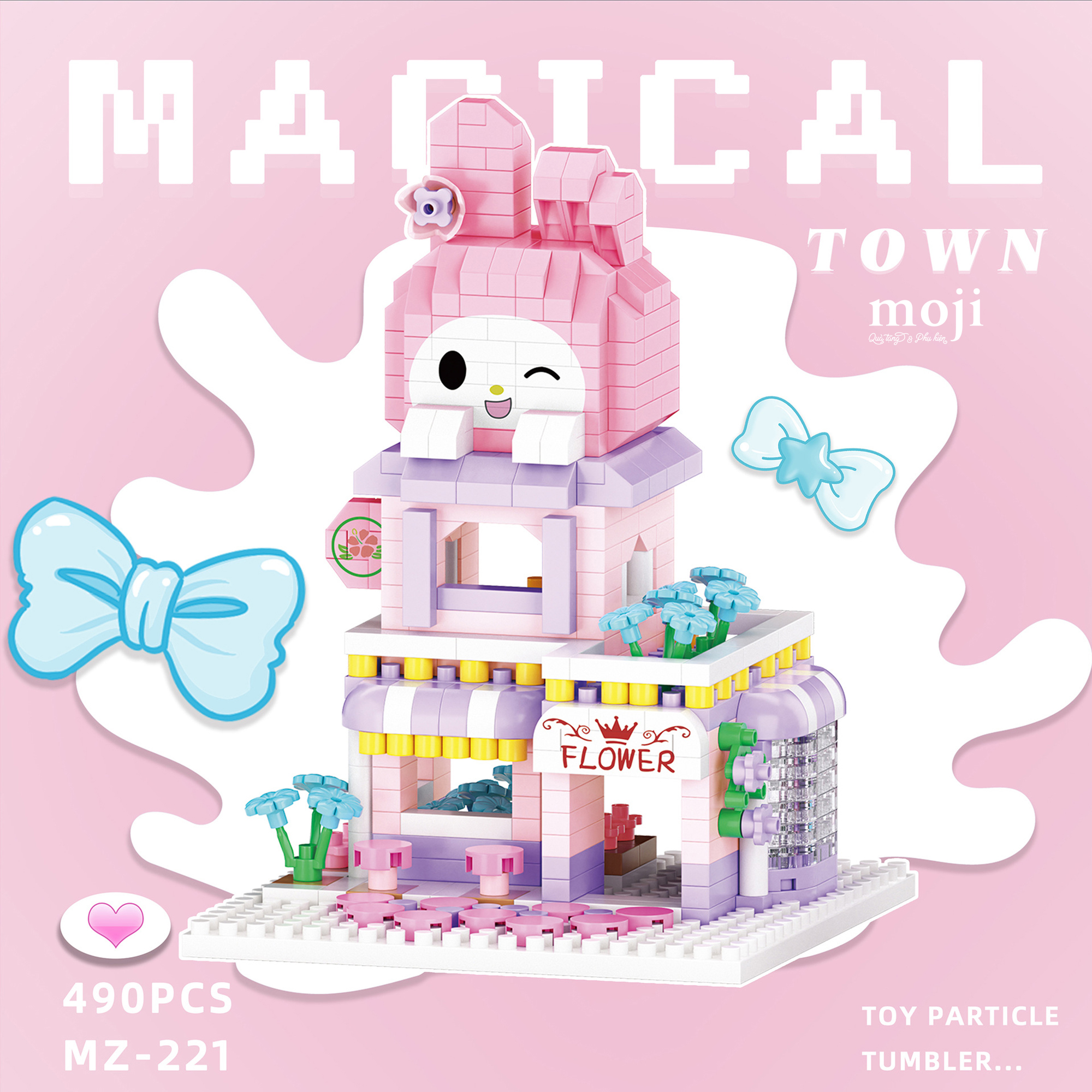 Đồ chơi xếp hình Sanrio family Pochacco cake 7x7x10
