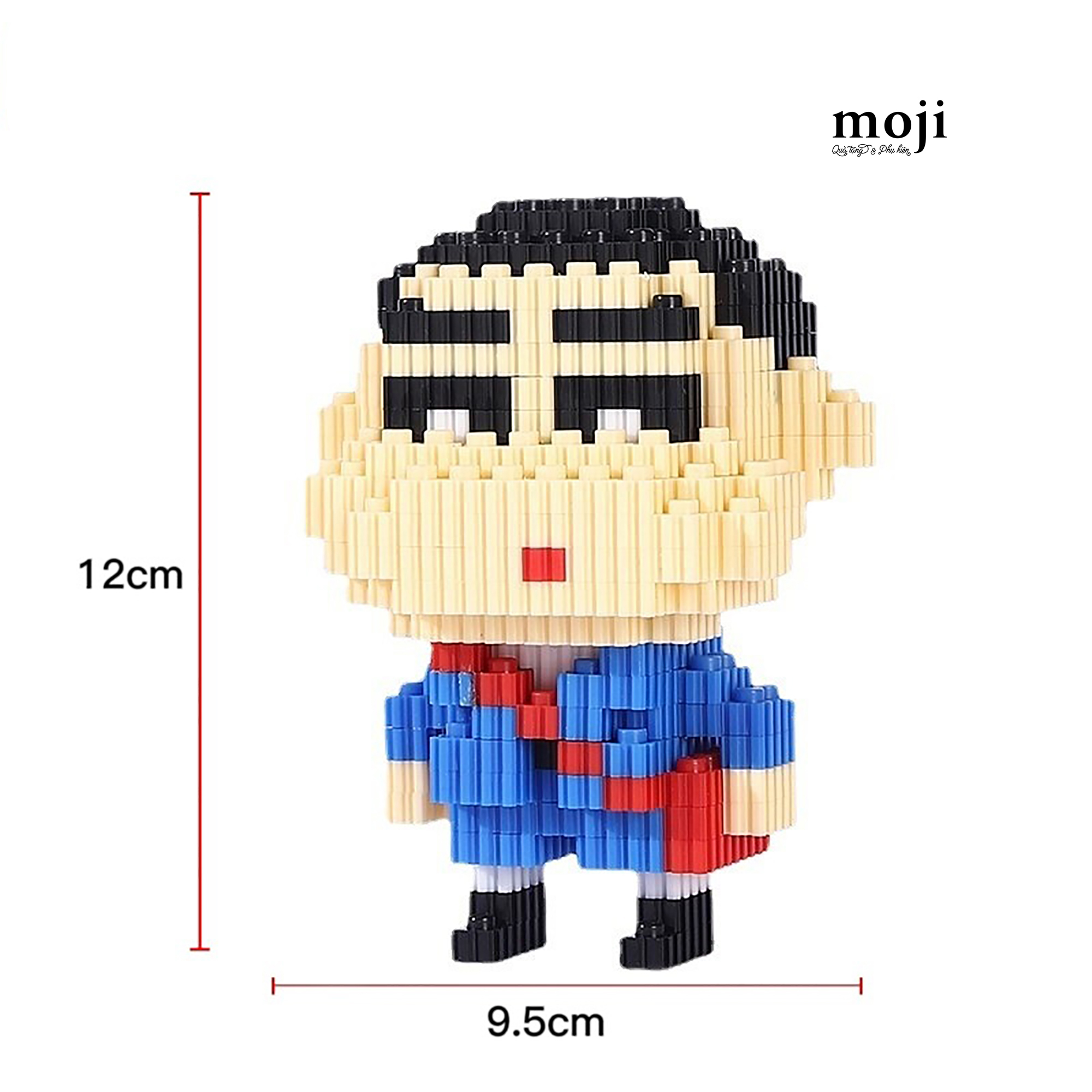 Đồ chơi xếp hình Shinchan đeo túi đứng 9x12