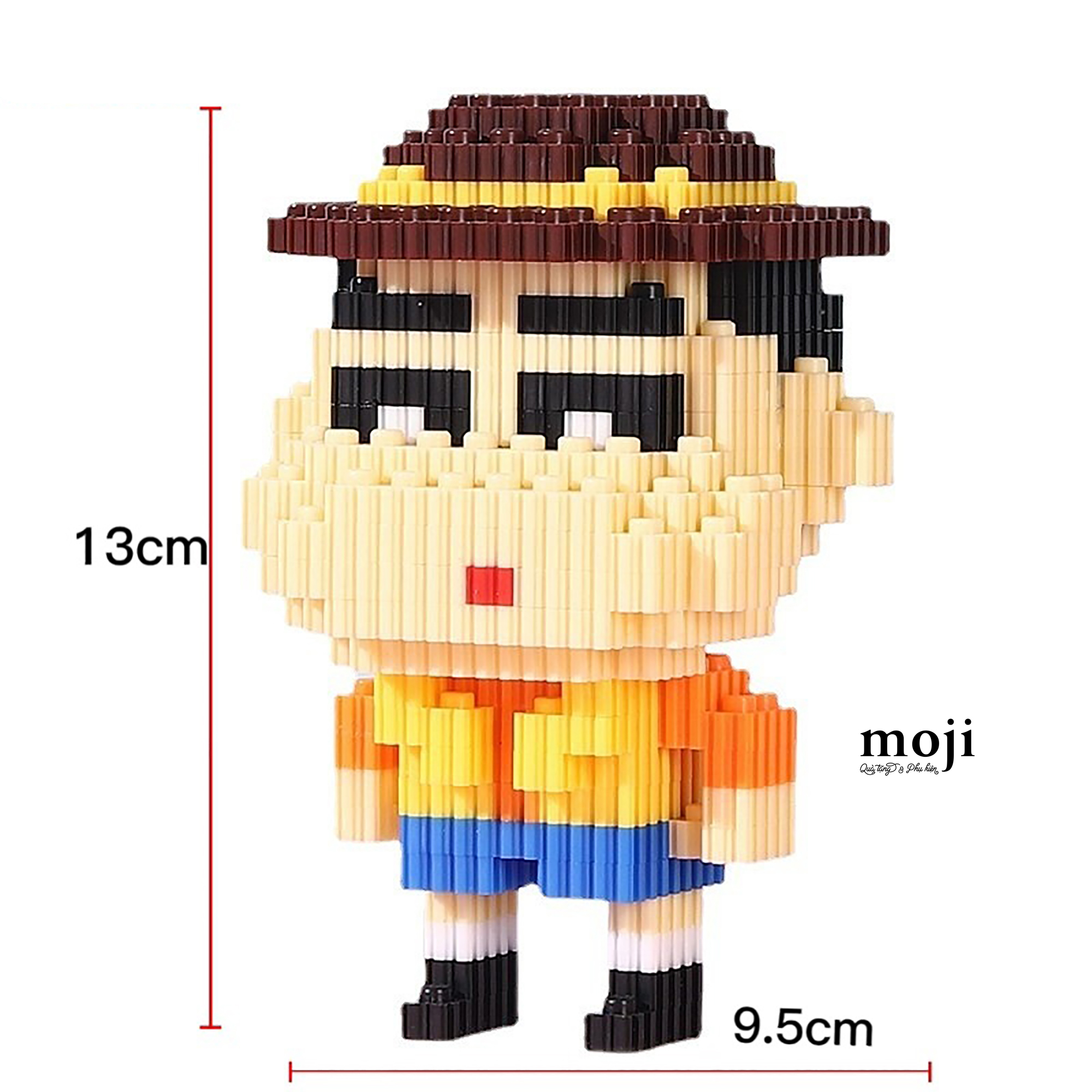 Đồ chơi xếp hình Shinchan đội mũ đứng 9x13