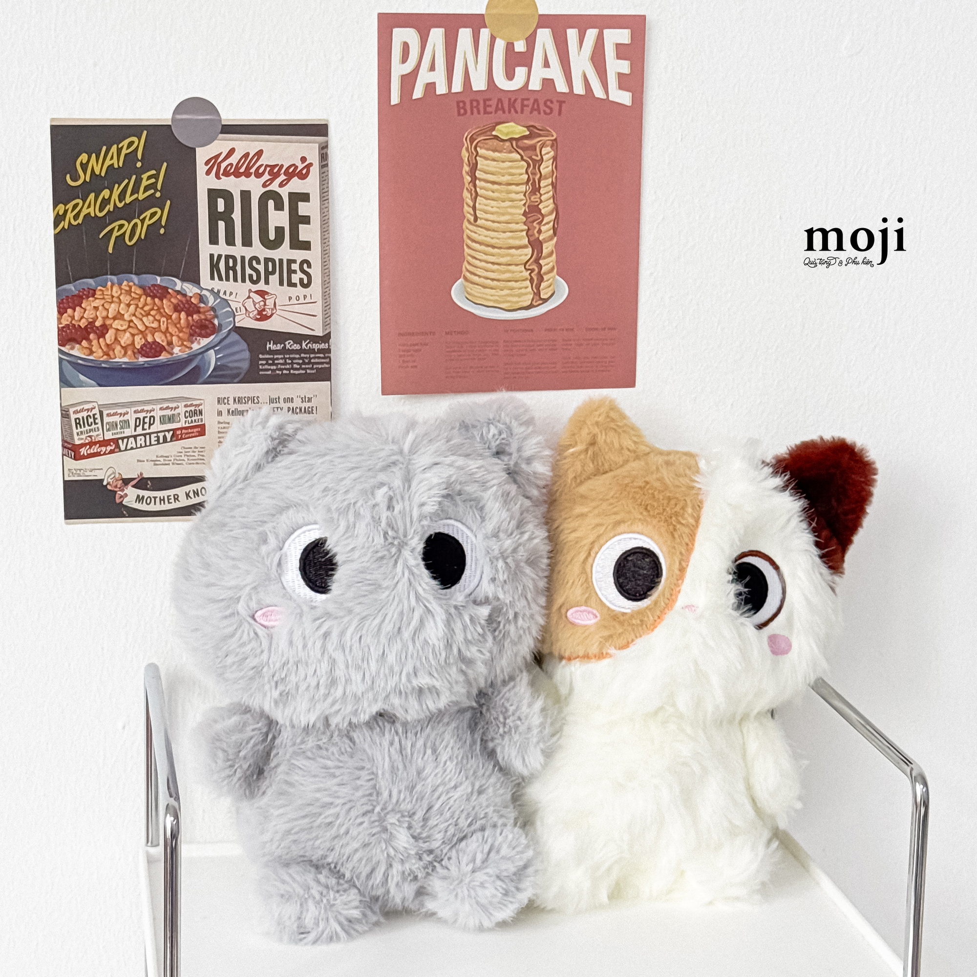 Gấu bông MS Cute cat mèo béo mắt to đứng 20cm