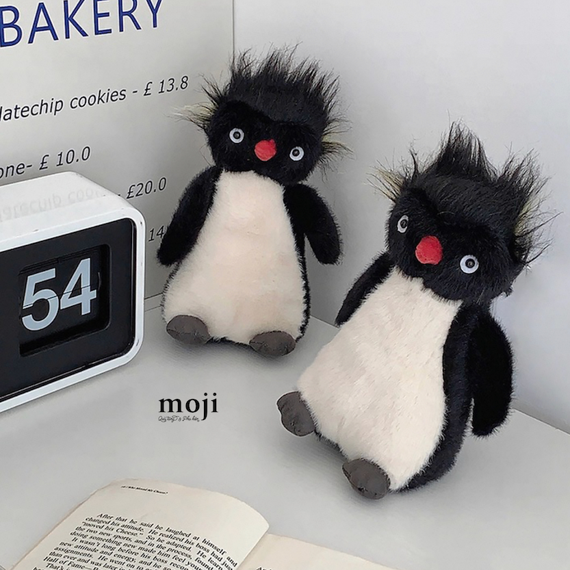 Gấu bông MS Funny vibes Pingu penguin chim chánh cụt có tóc 25cm