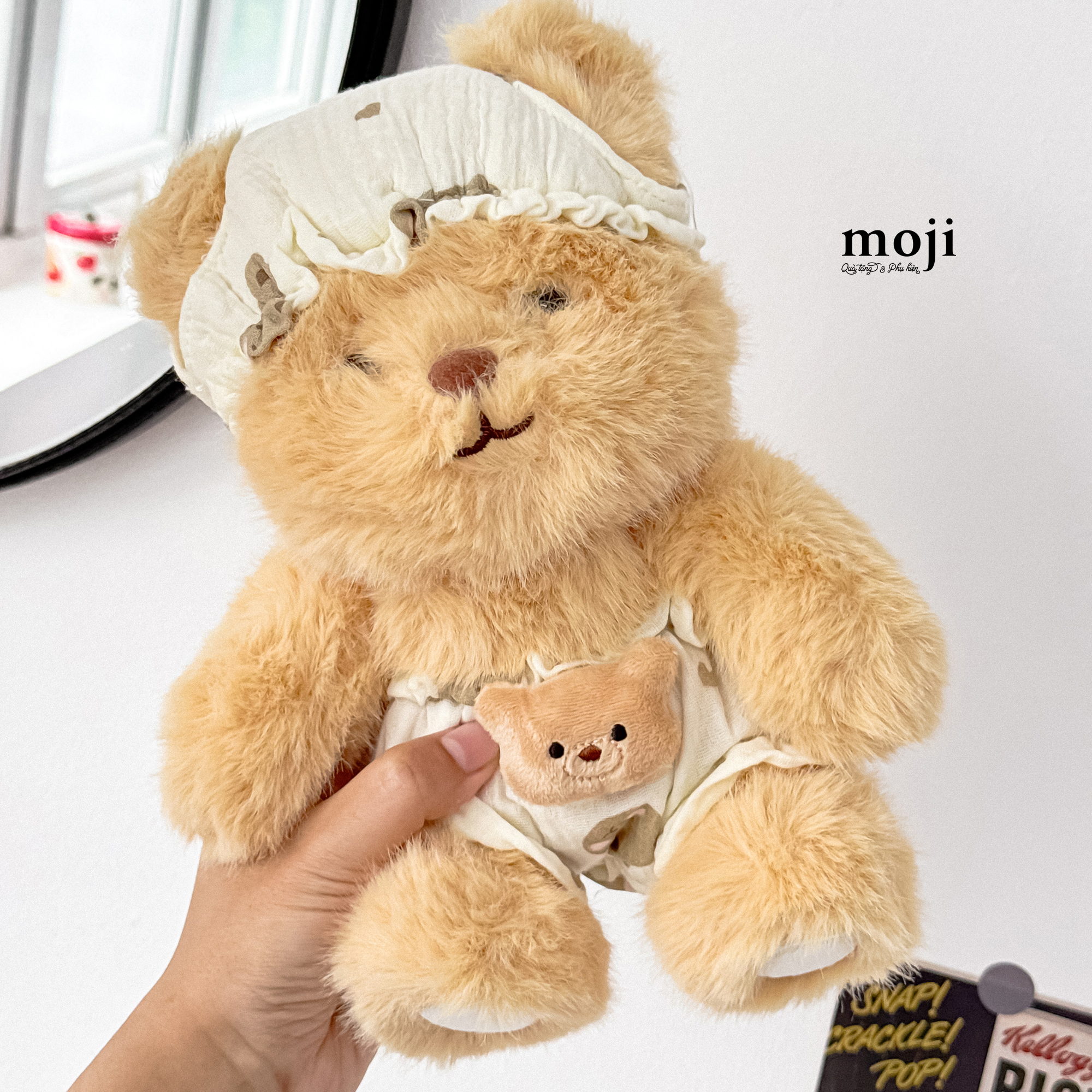 Gấu bông MS Good night baby bear đồ ngủ 20cm
