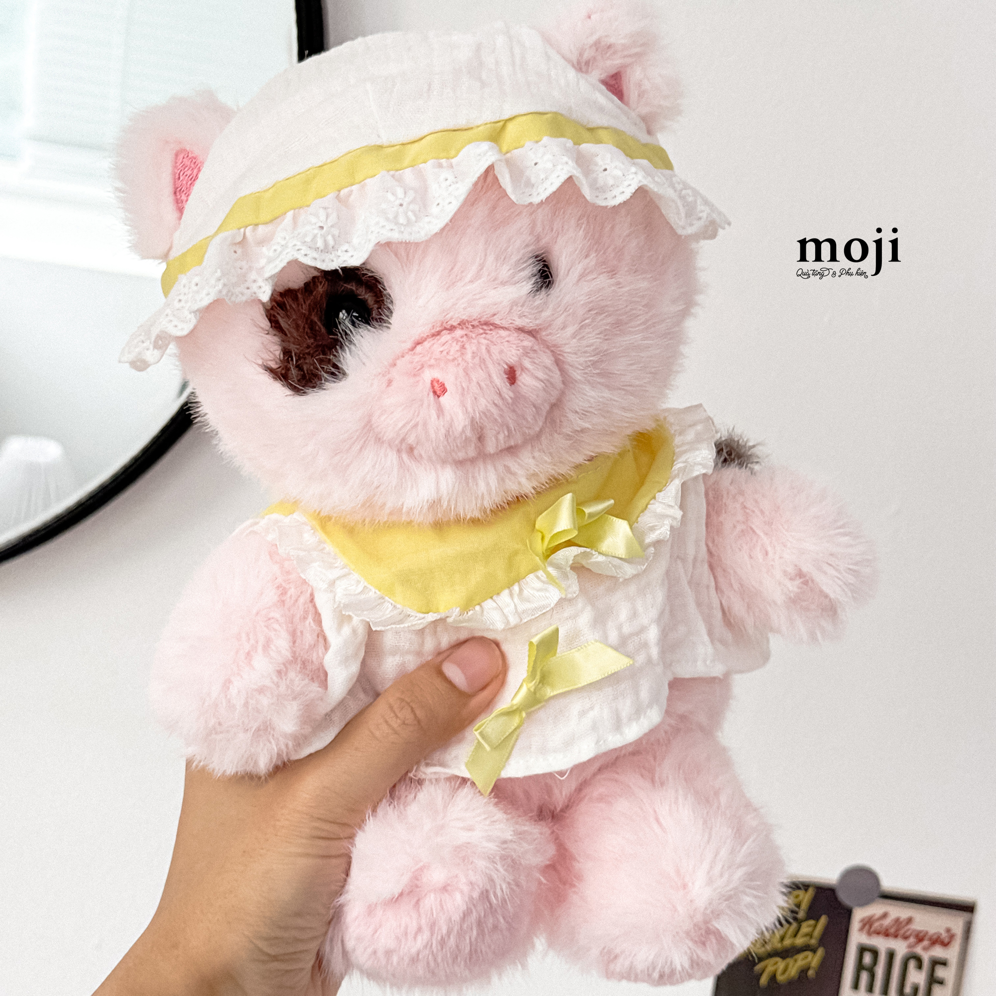 Gấu bông MS Good night pig heo hồng đồ ngủ 20cm