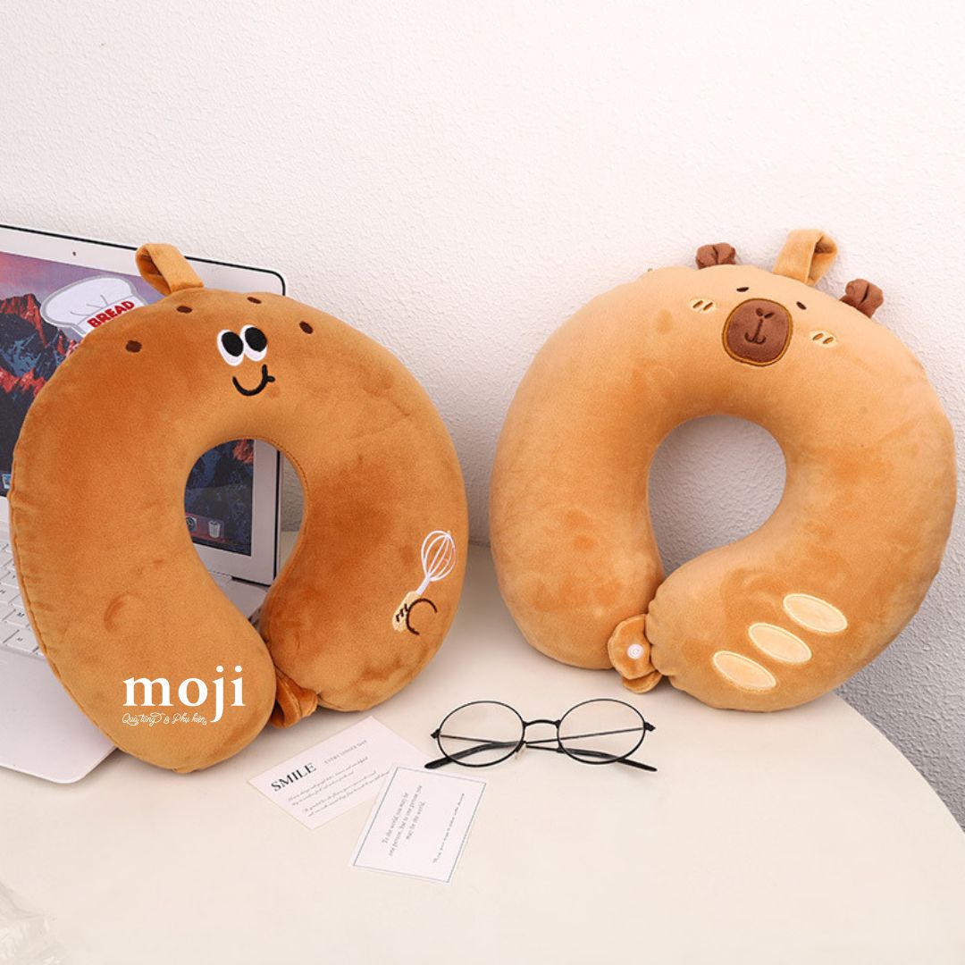 Gấu bông chữ U ruột cao su Capybara bread cookie