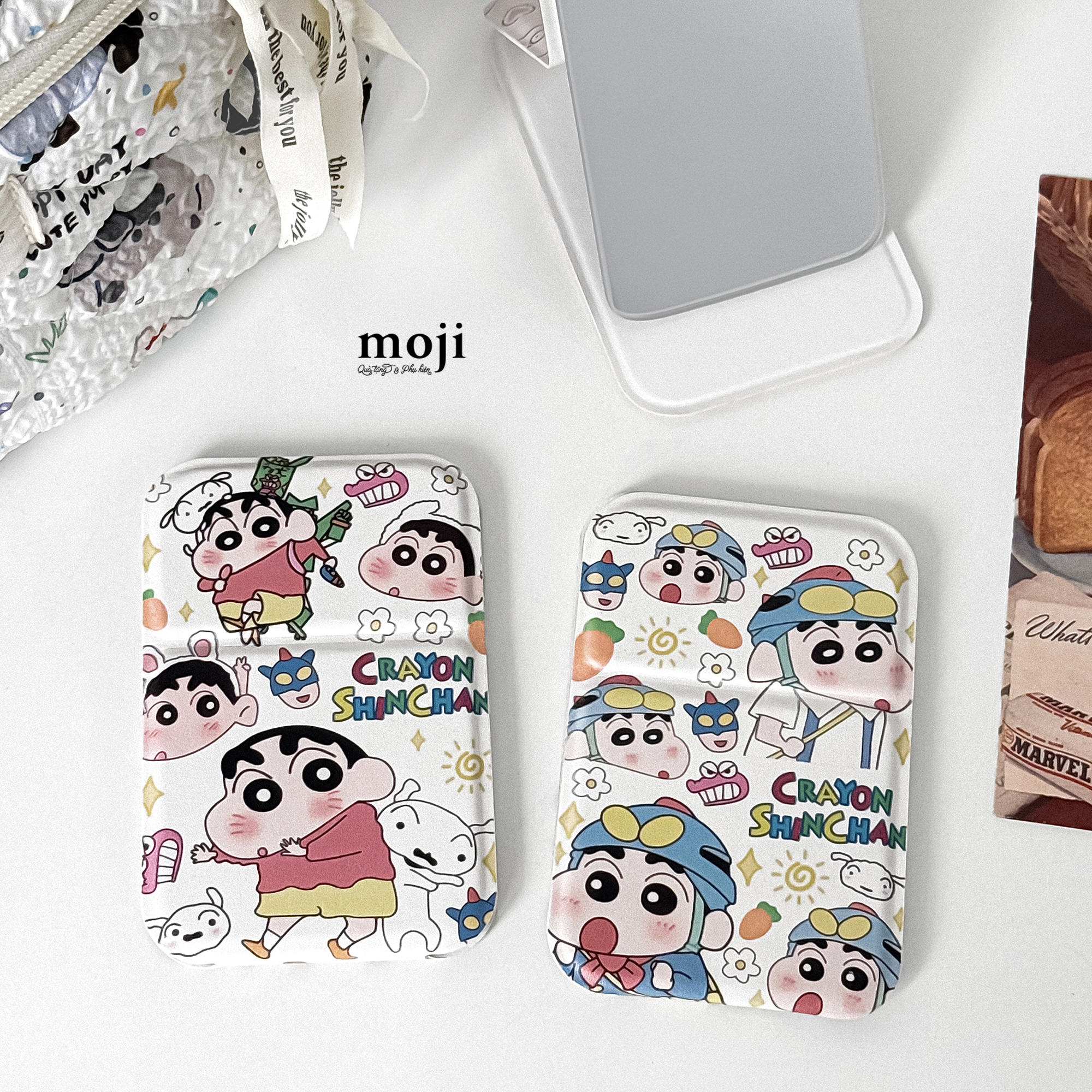 Gương gập để bàn mini Crayon Shinchan sunny day 7x10