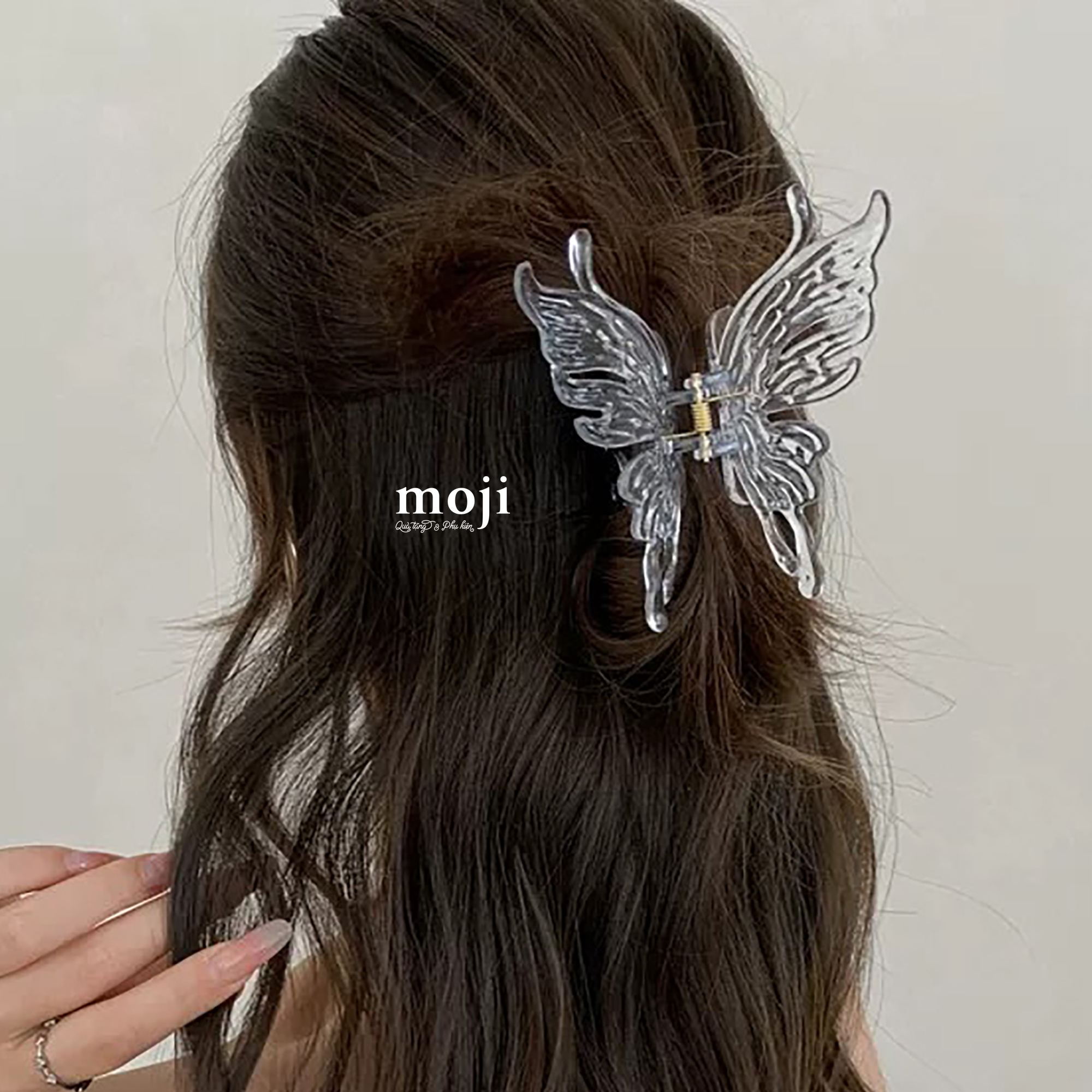Kẹp tóc càng cua Butterfly basic trong suốt