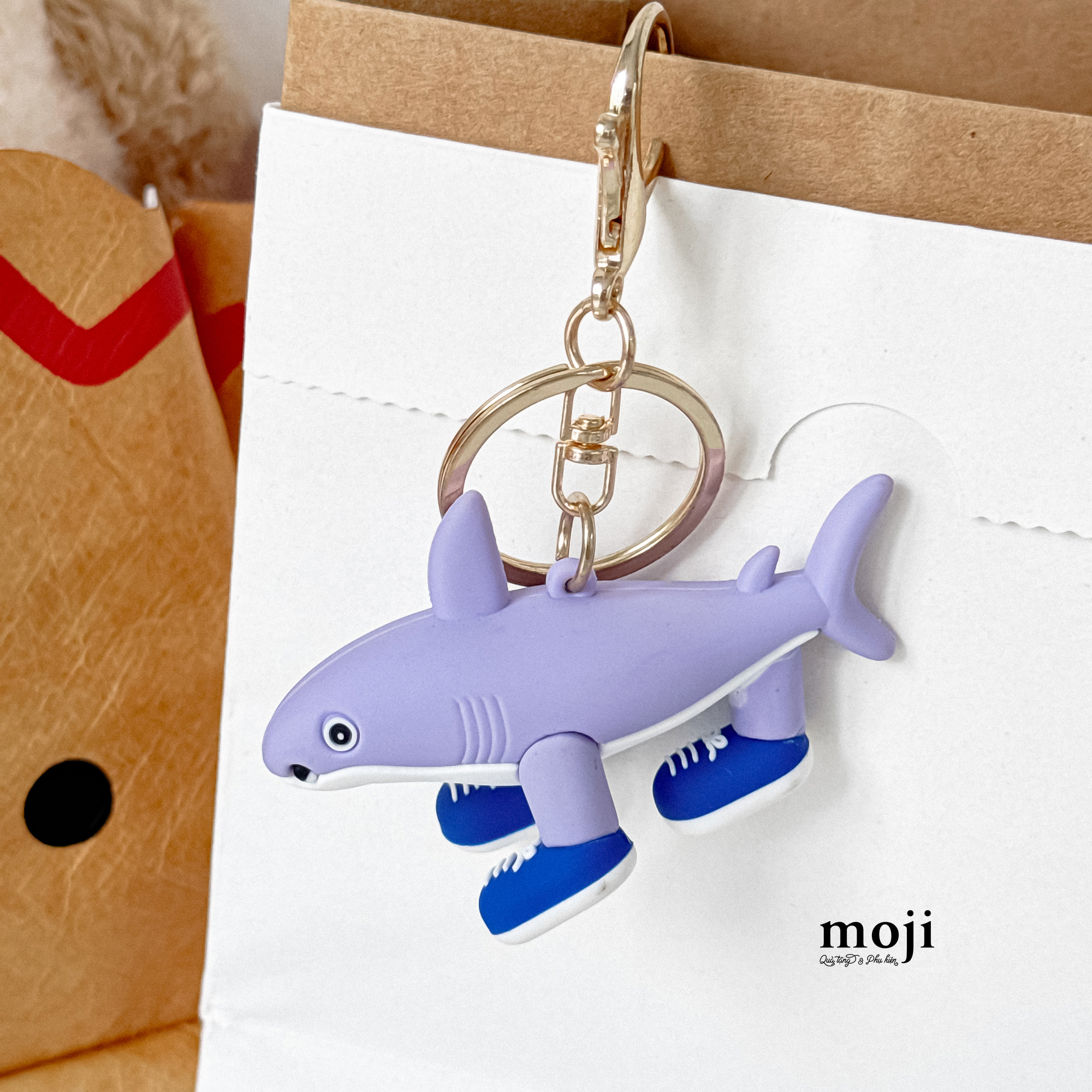 Móc khóa MJ Brainrot Tralalero tralala shark cá mập đi giày