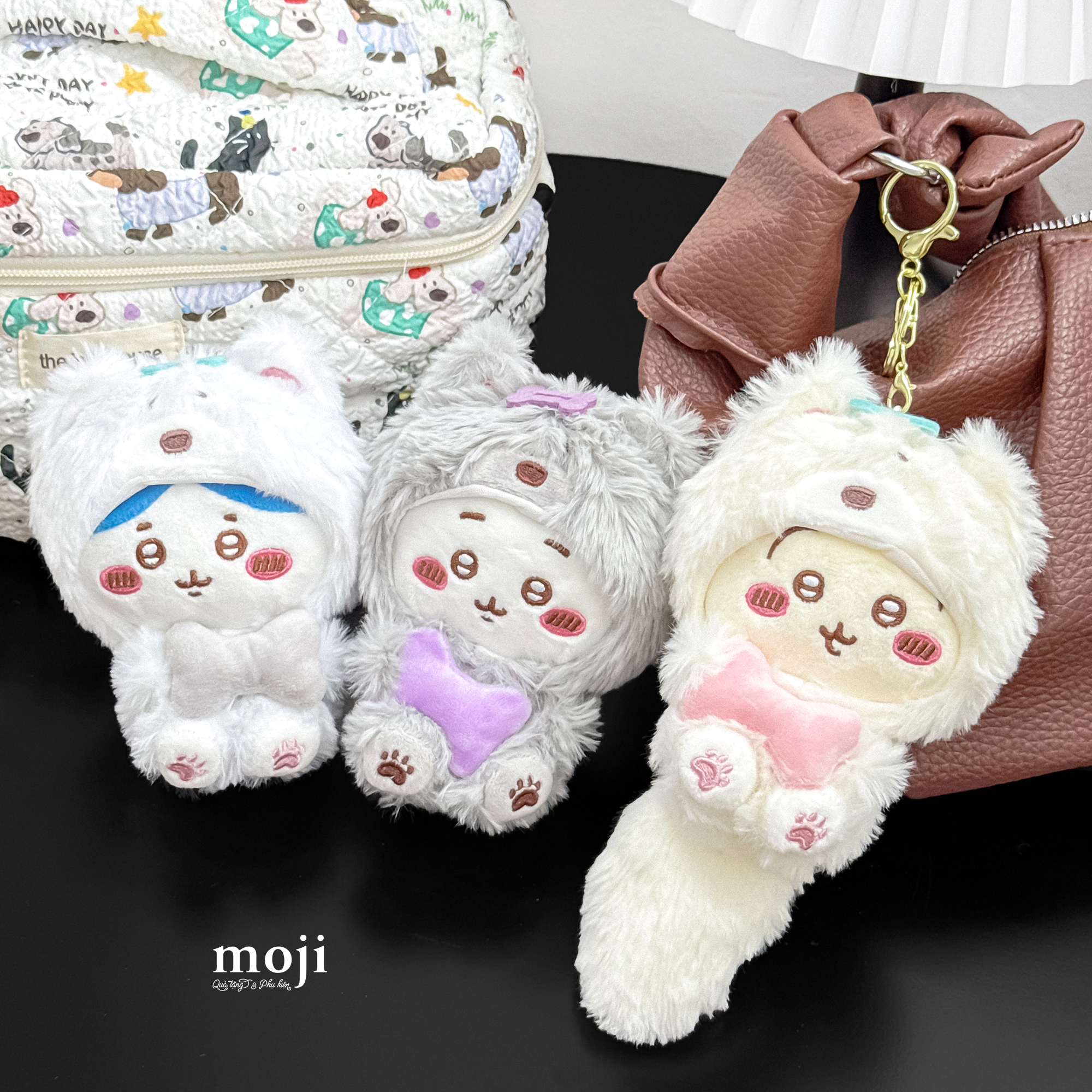 Móc khóa nhồi bông Chiikawa cosplay fox cáo ôm xương