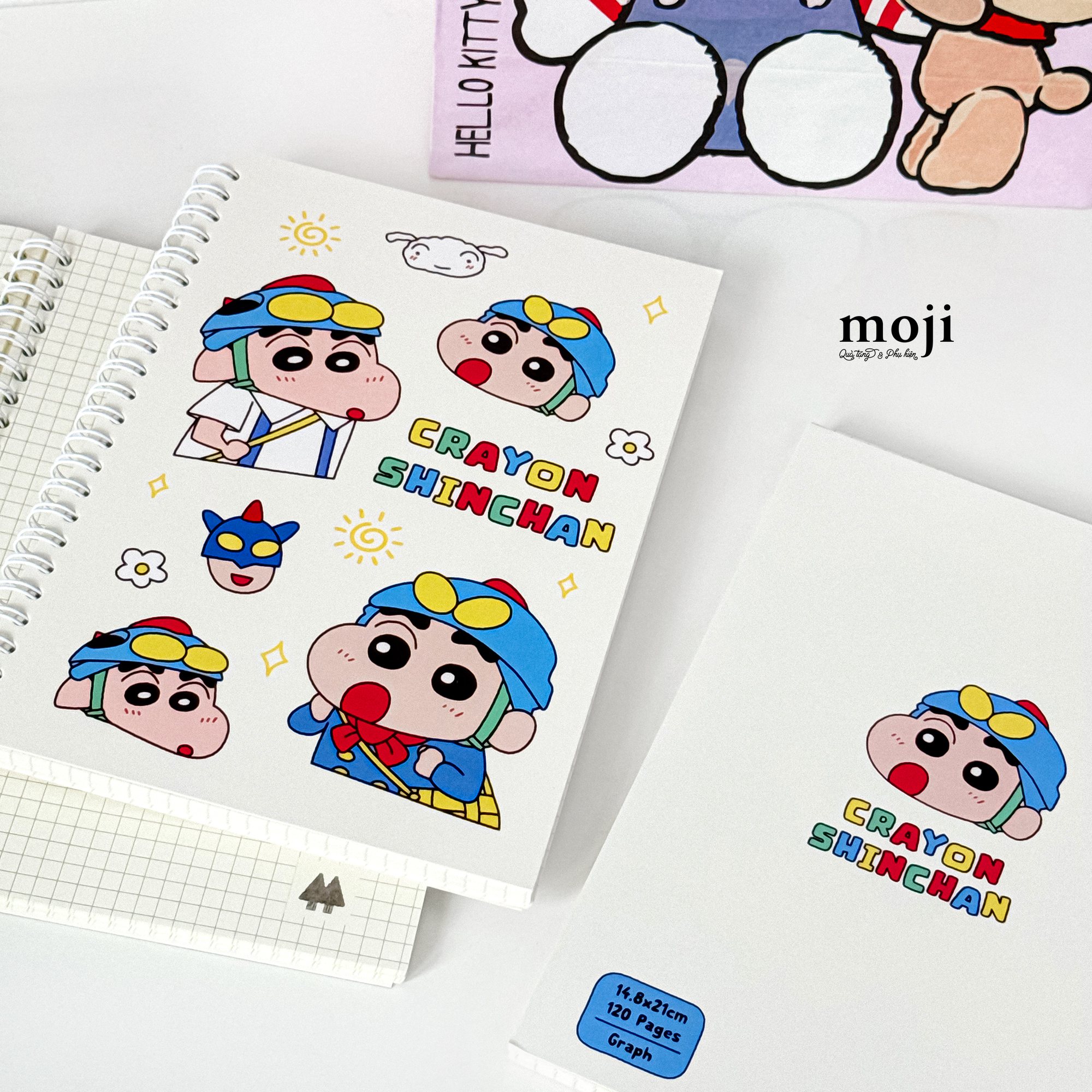 Sổ vở lò xo MZ A5 Crayon Shinchan đội mũ siêu nhân 120 trang