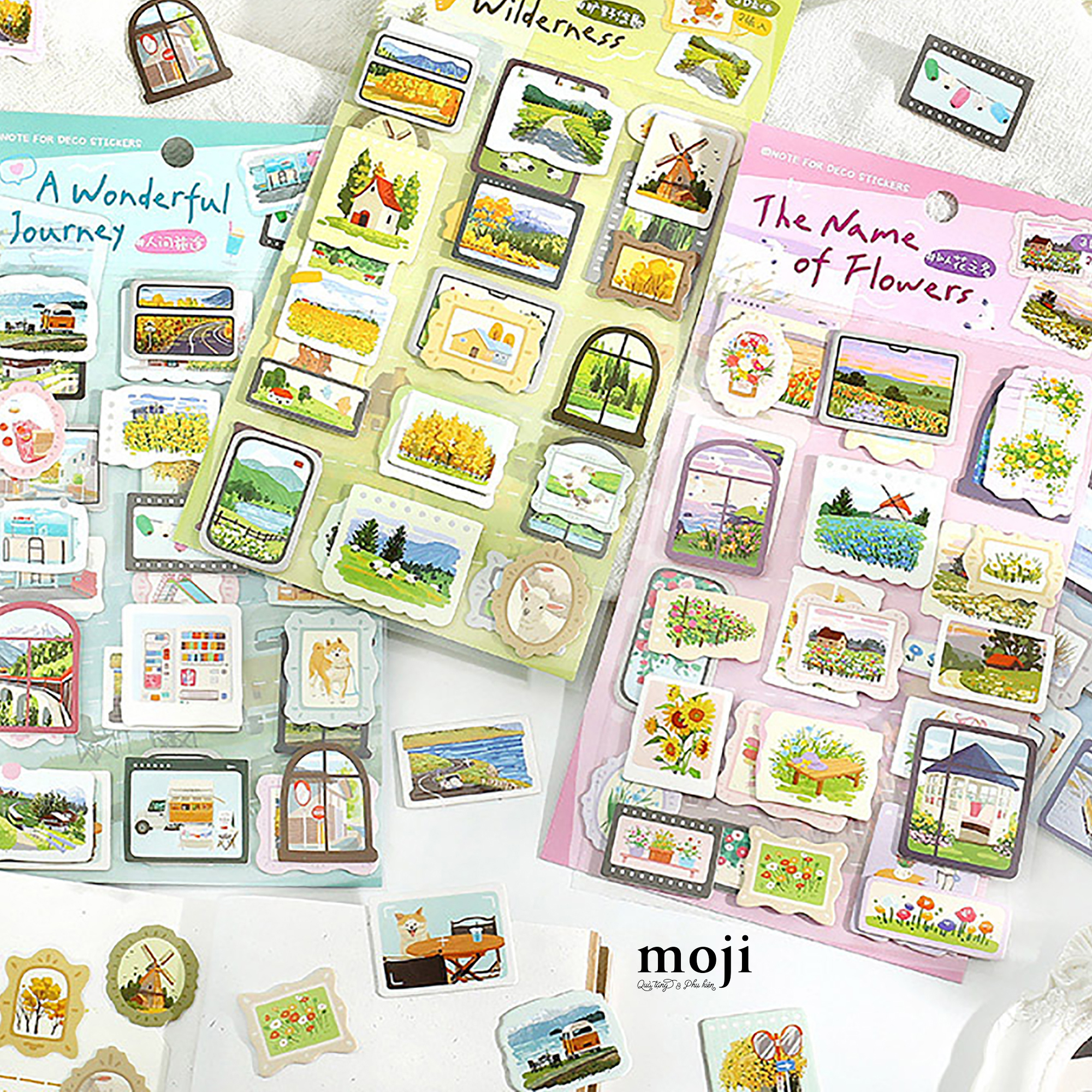 Sticker bảng MJ Khung ảnh nhiều phong cảnh set2