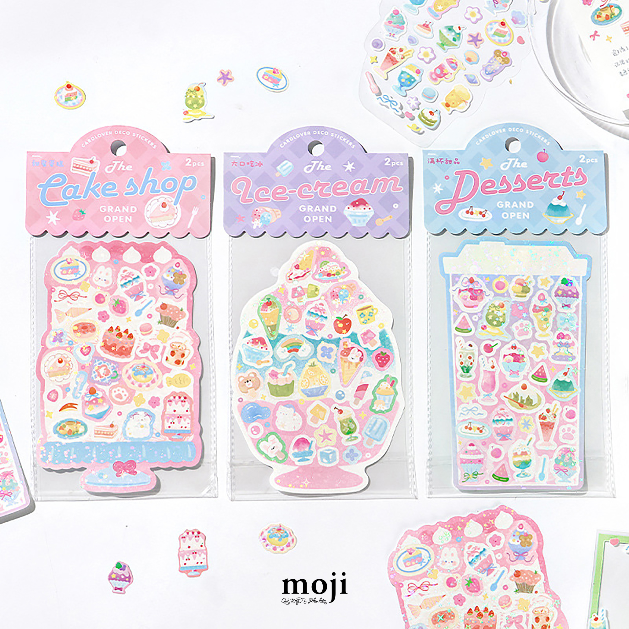 Sticker bảng MJ The sweet food grand open set2