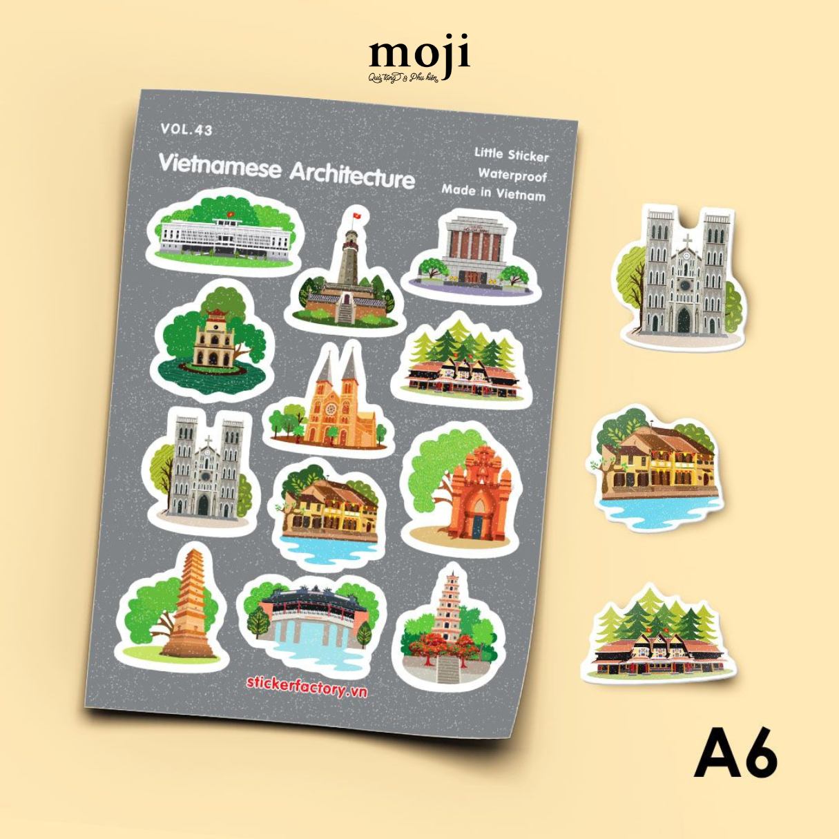 A.720 Sticker VN Đặc trưng Việt Nam Vietnamese Architecture-25085006