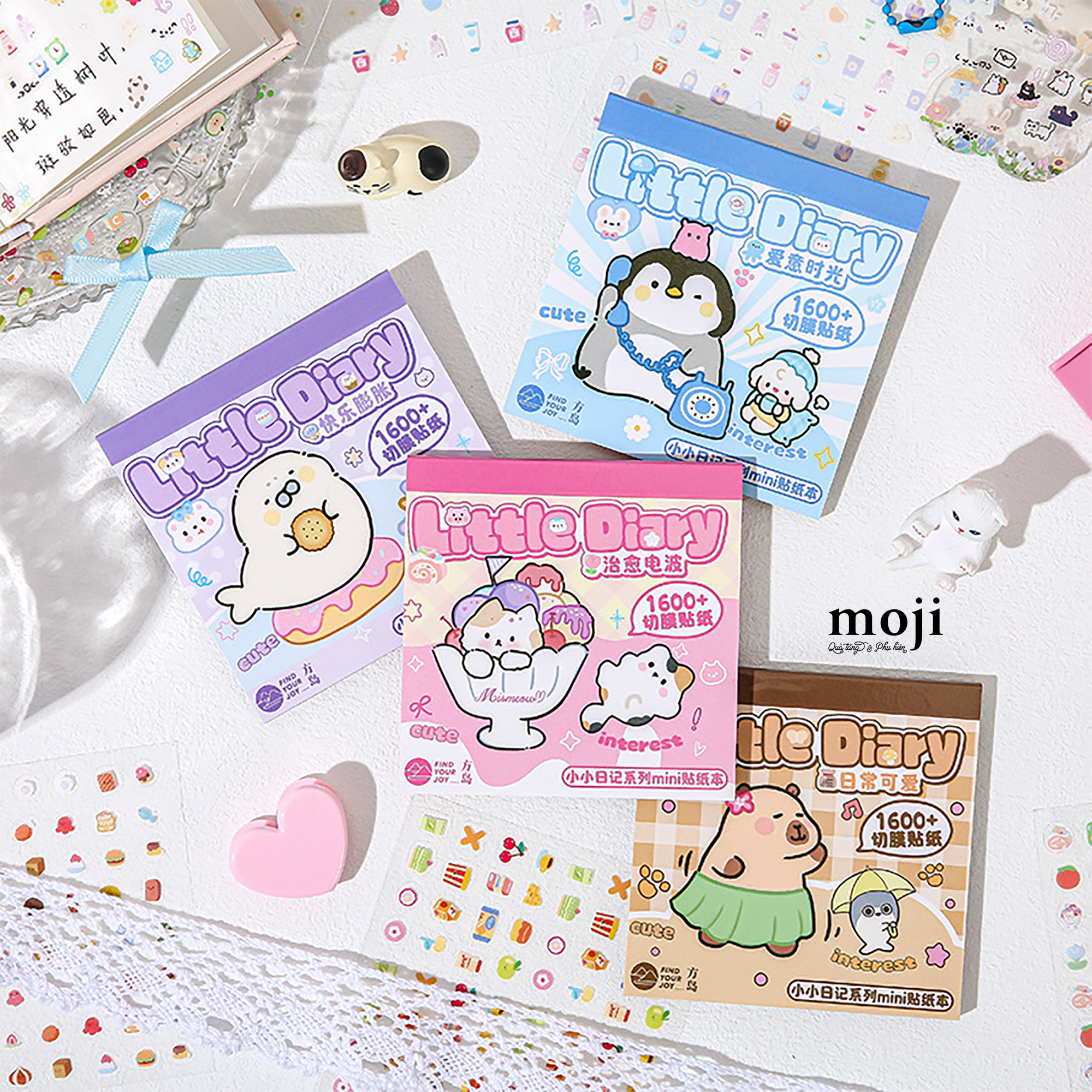 Sticker quyển Cute animal little diary set24