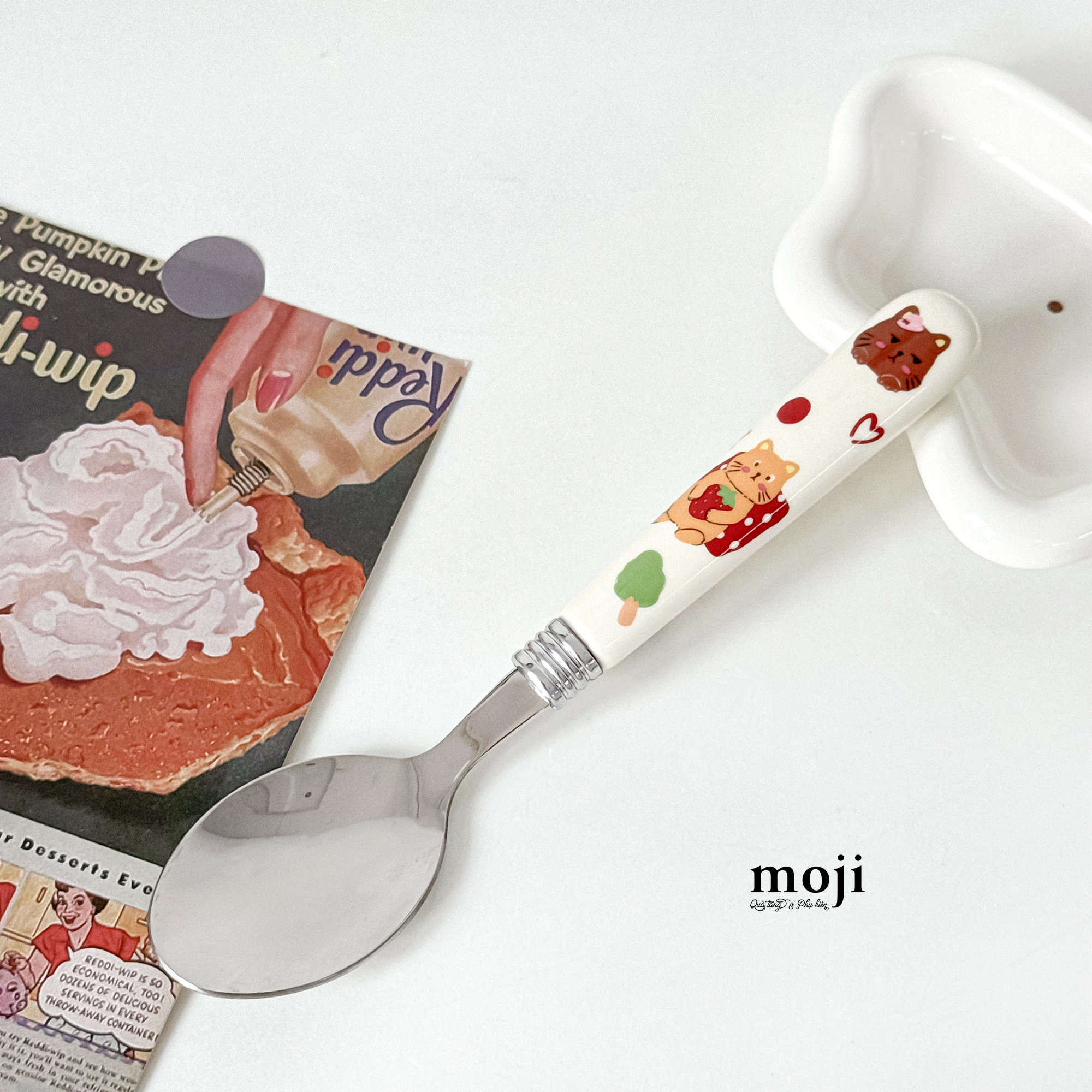 Thìa muỗng inox Cute animal flower fruit