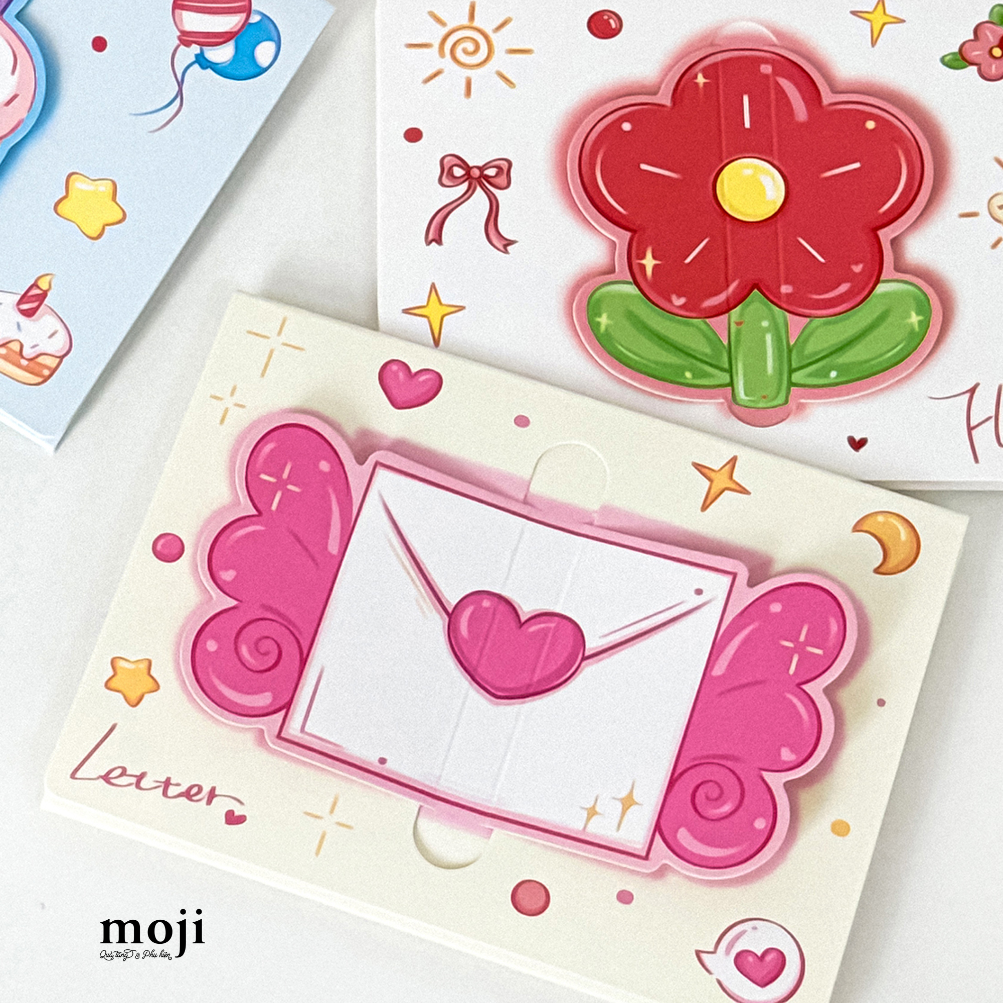 Thiệp chữ nhật Love letter có cánh 8x11