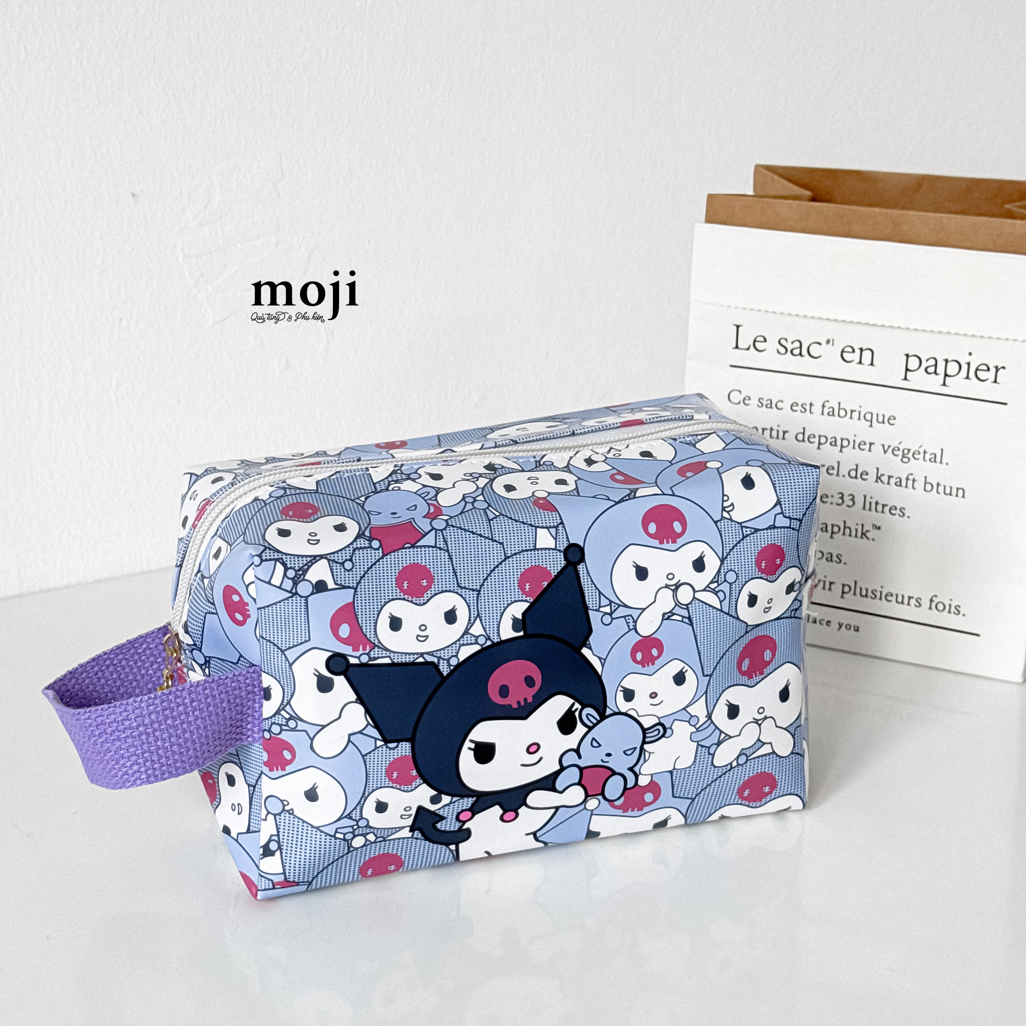 Túi đựng mỹ phẩm Sanrio family Kuromi nhiều hình 10x11x20