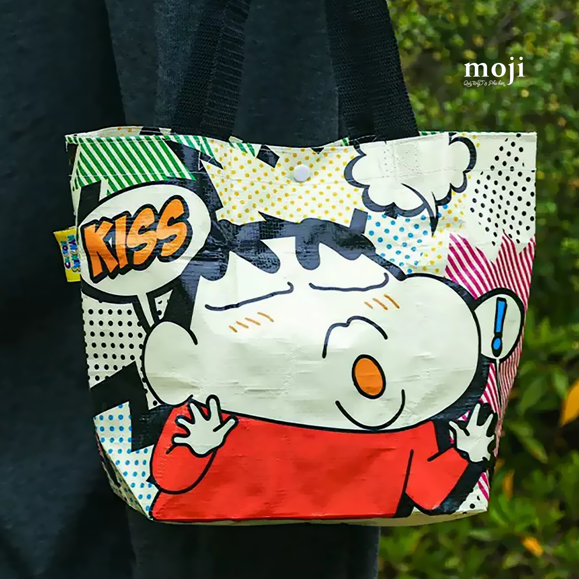 Túi shopping bag Shinchan colorful story 13x26x36