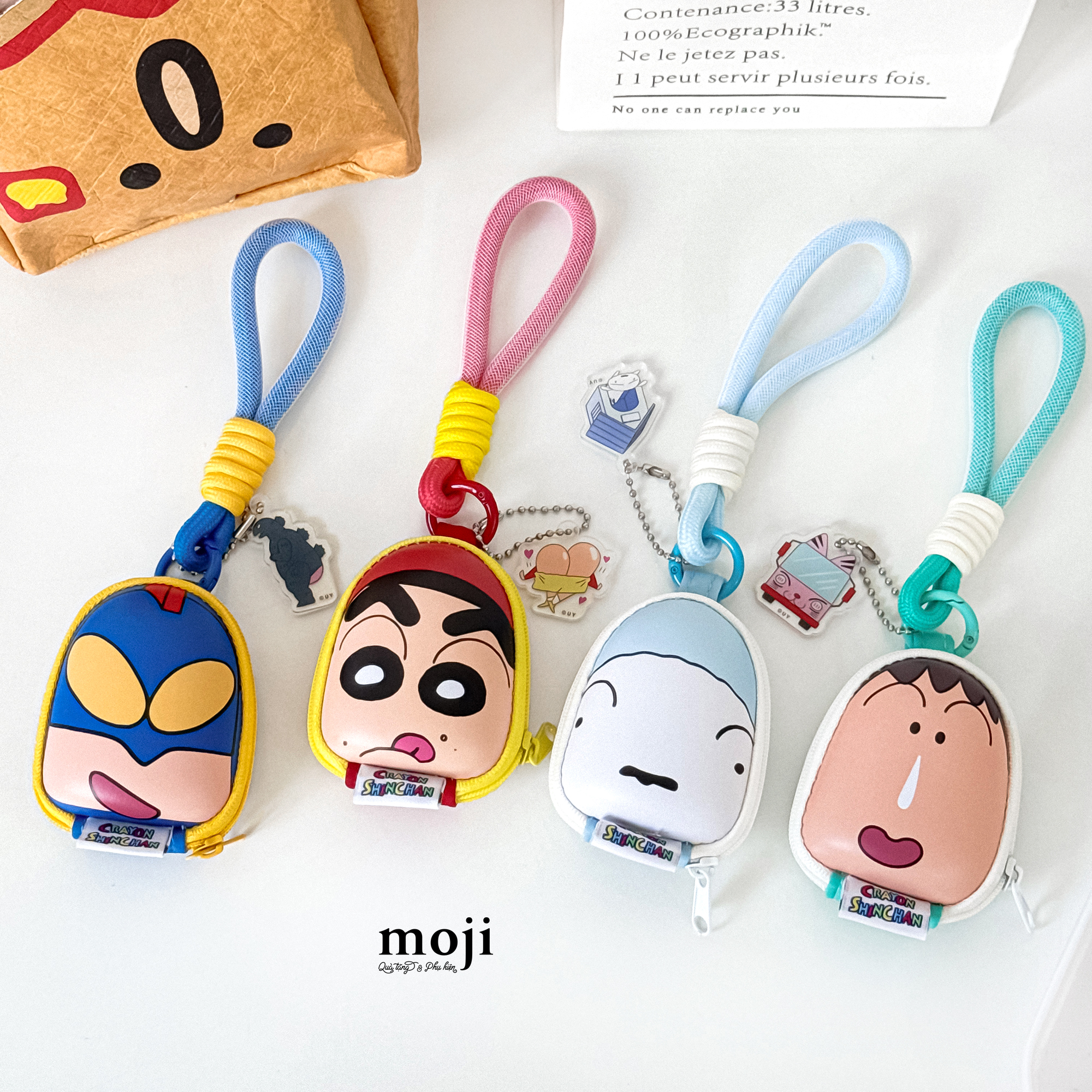 Túi ví đa năng Shinchan characters face 3x5x7