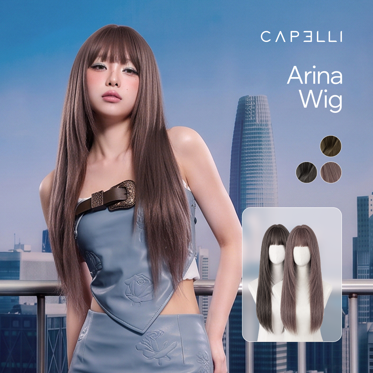 Tóc Cả Đầu Arina Wig