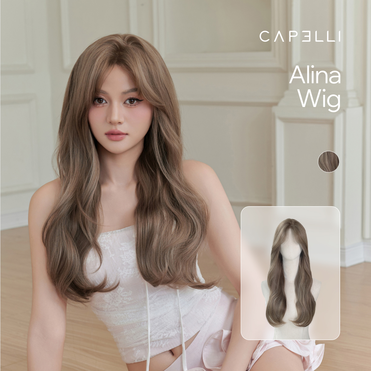 Tóc Cả Đầu Dệt Kim Alina Wig