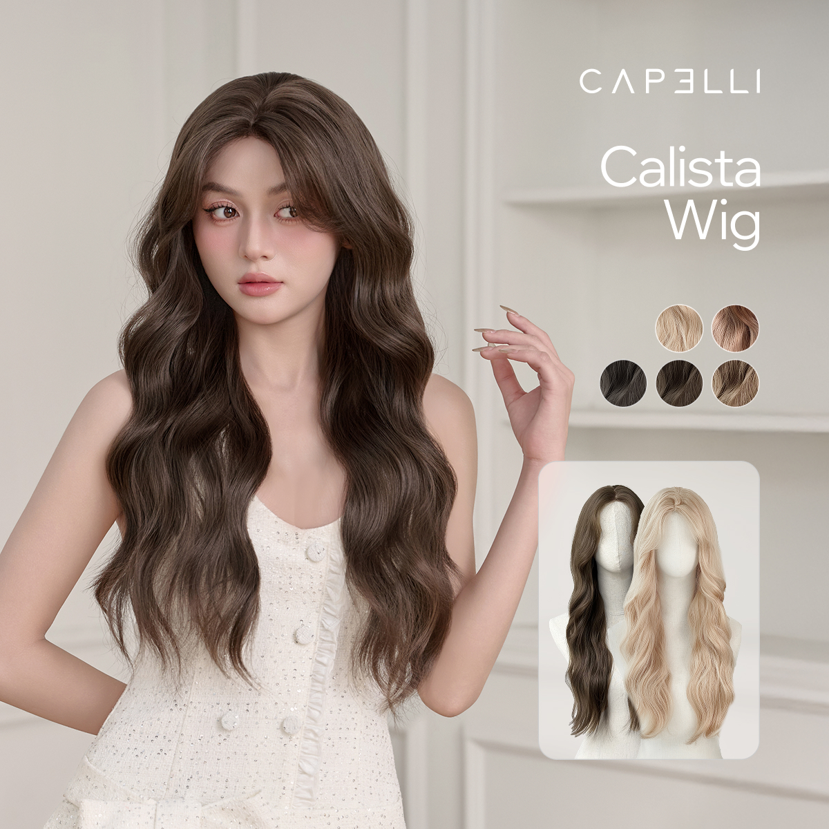Tóc Cả Đầu Dệt Kim Calista