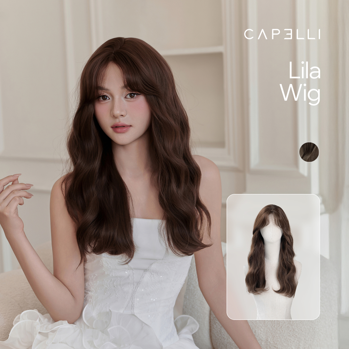 Tóc Cả Đầu Dệt Kim Lila Wig