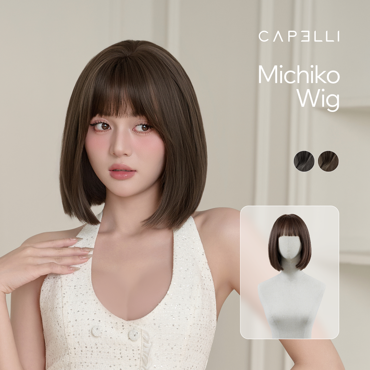 Tóc Cả Đầu Michiko Wig