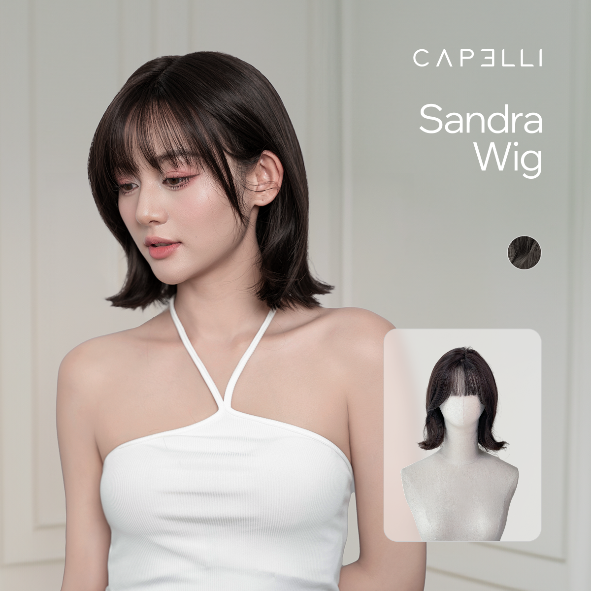 Tóc Cả Đầu Siêu Da Đầu Sandra Premium Wig