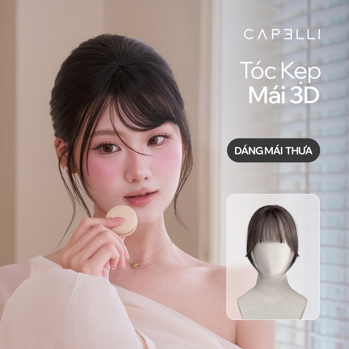 Tóc Kẹp Mái Thưa 3D