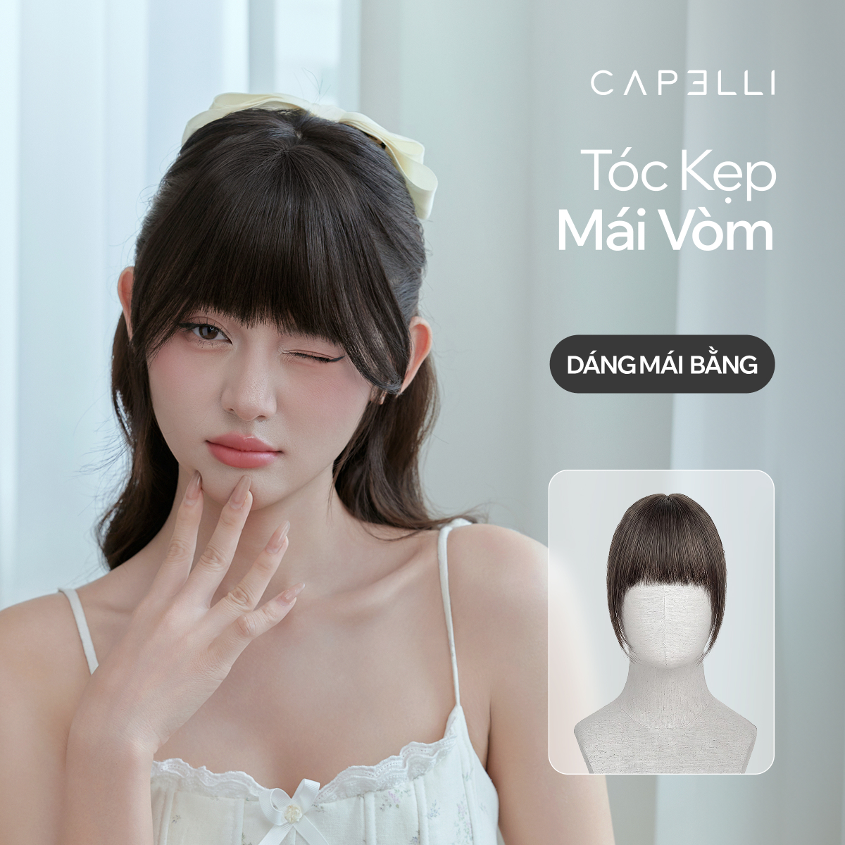 Tóc Kẹp Mái Vòm Bằng Hai Mai