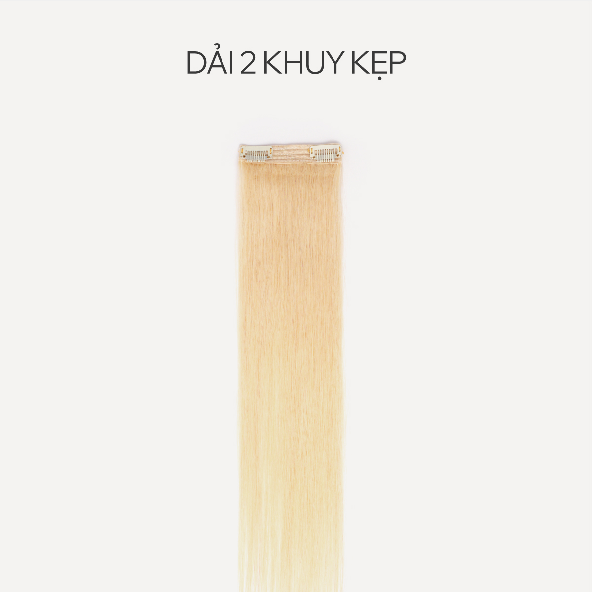 Tóc Kẹp Phím Lẻ 2 Khuy Tóc Thật Màu Tẩy Thô