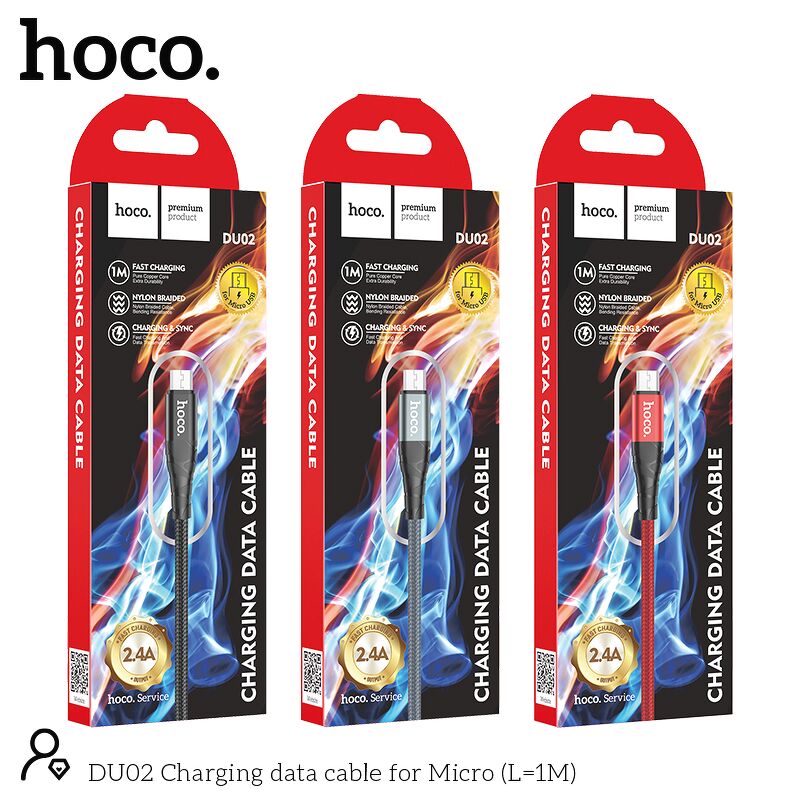 Cáp DU02 Charging data cable for Micro 1M