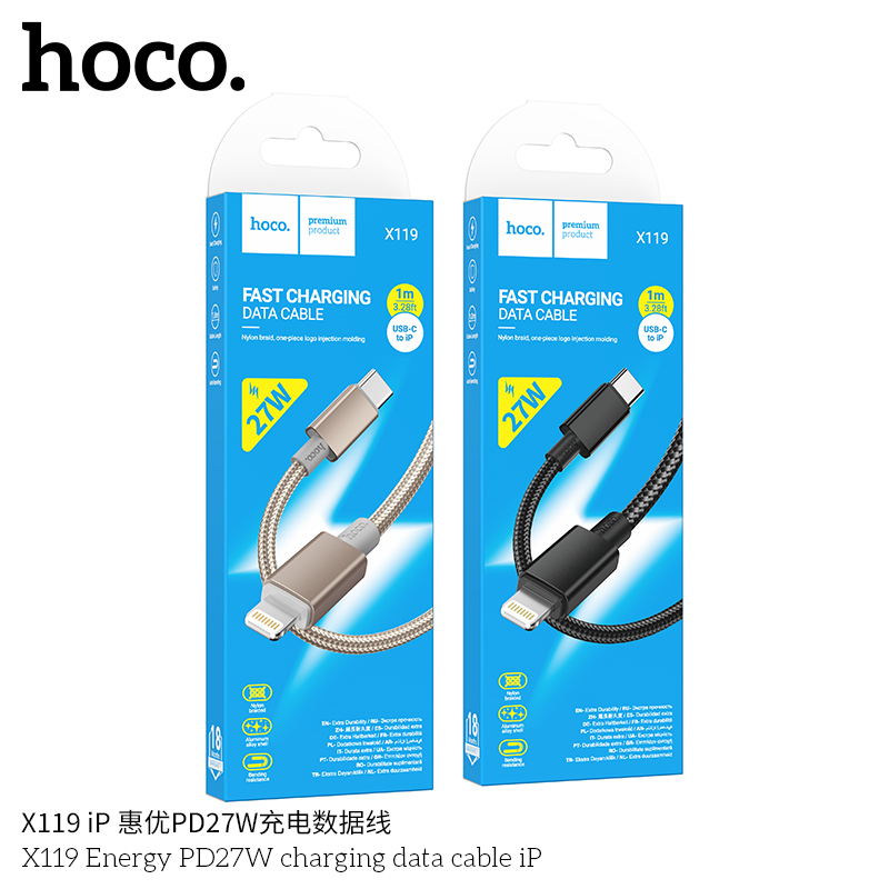 Cáp sạc Hoco X119 Energy PD27W iP
