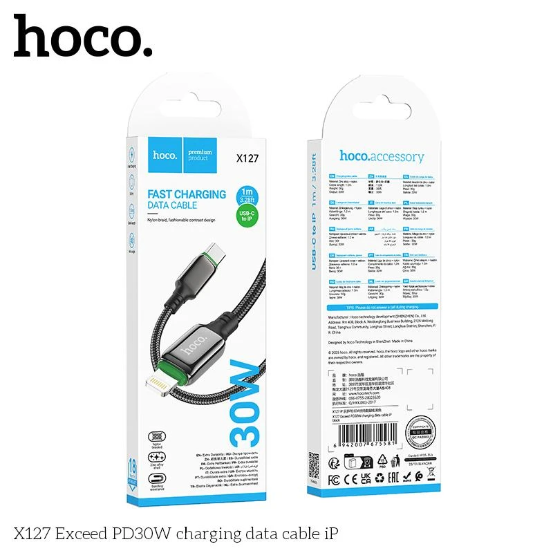 Cáp Sạc PD iP Hoco X127 30w