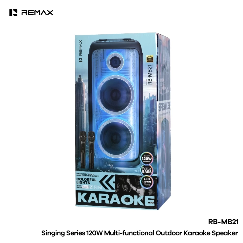 Loa Remax Singing Series Multi-functional Outdoor Karaoke Speaker 120W RB-MB21