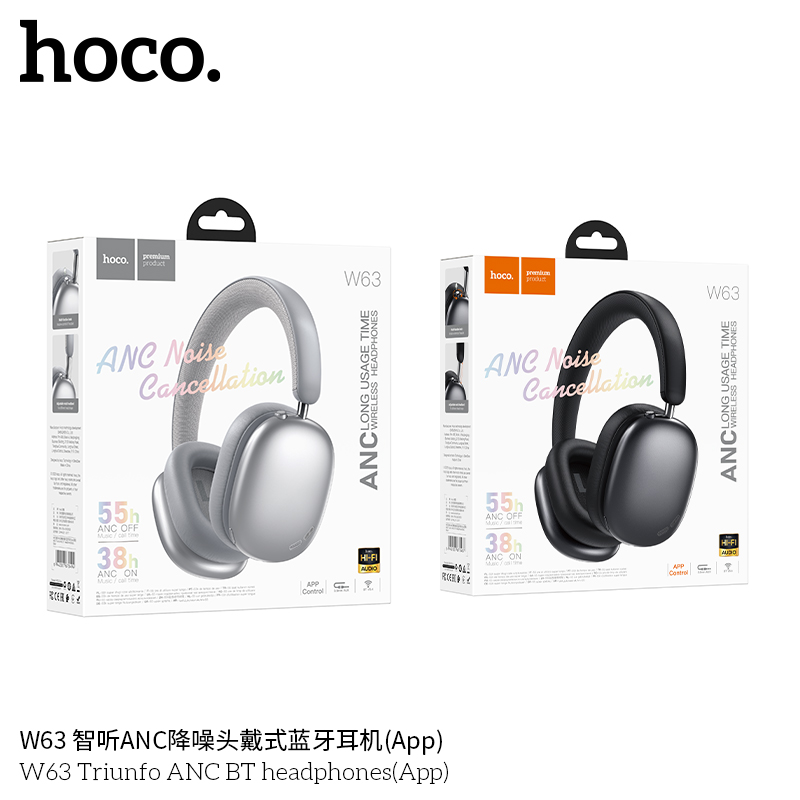 Tai nghe Bluetooth Hoco W63 Triunfo ANC MỚI