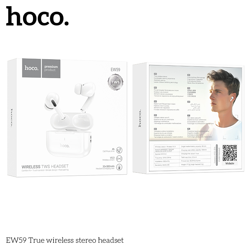 Tai nghe âm thanh nổi không dây Hoco EW59
