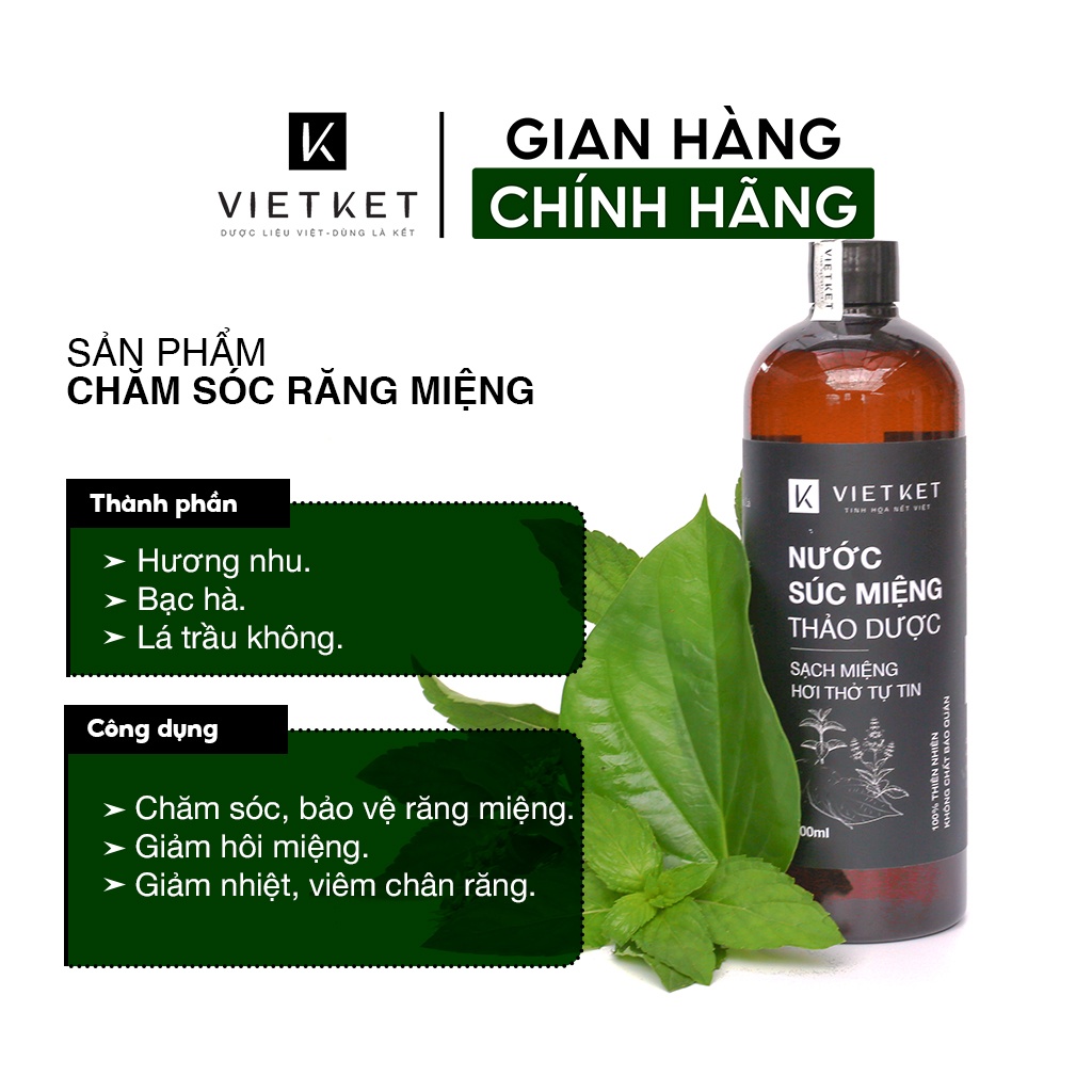 Nước súc miệng thảo dược VIETKET: Bí quyết chăm sóc răng miệng từ thiên nhiên