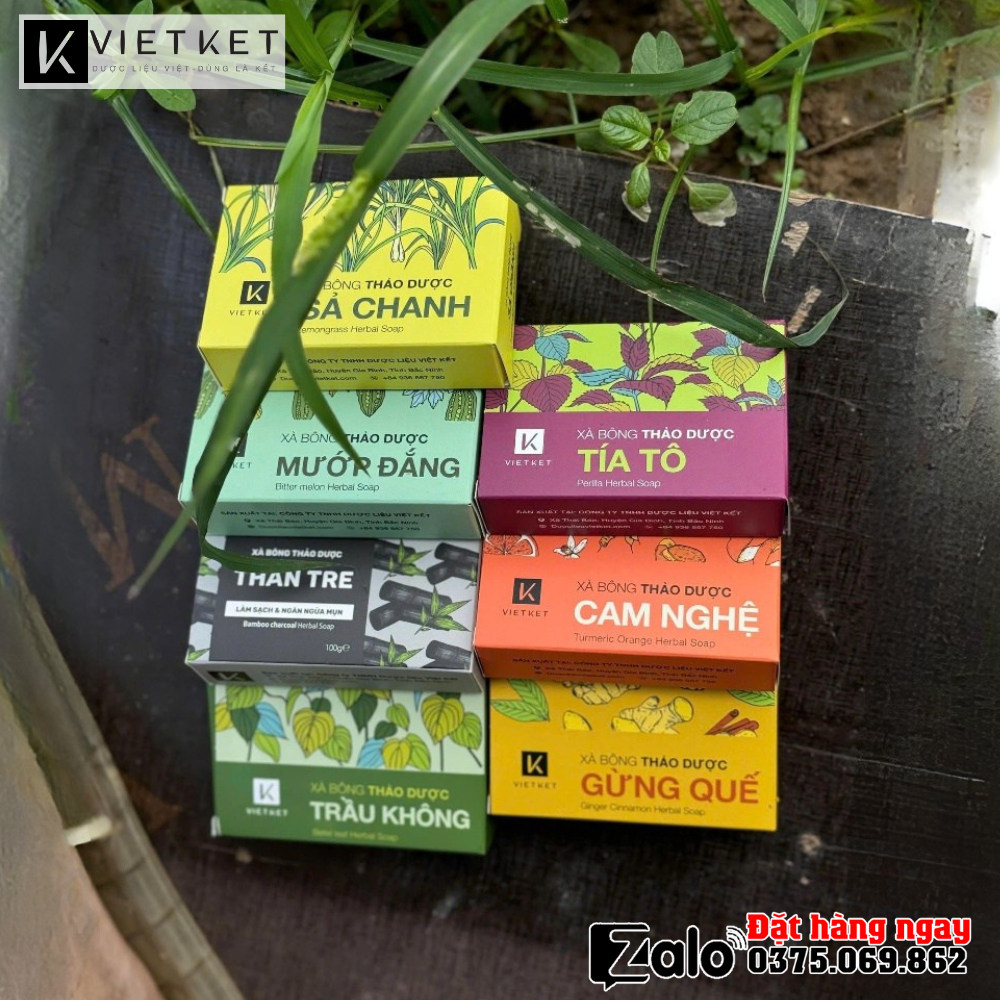 Combo 7 loại bánh xà bông thảo dược Vietket