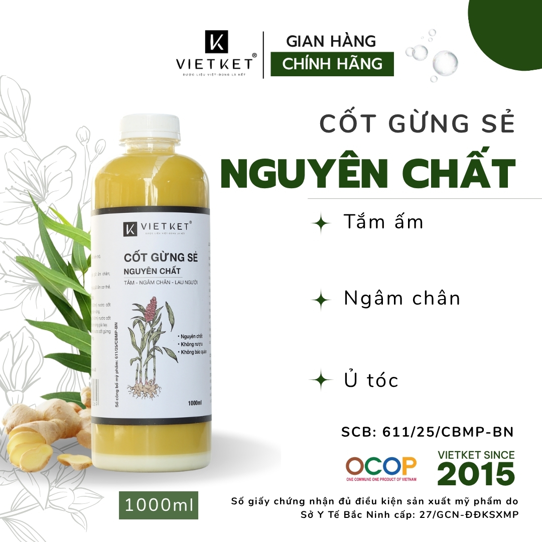 Cốt Gừng Sẻ nguyên chất 1 lít