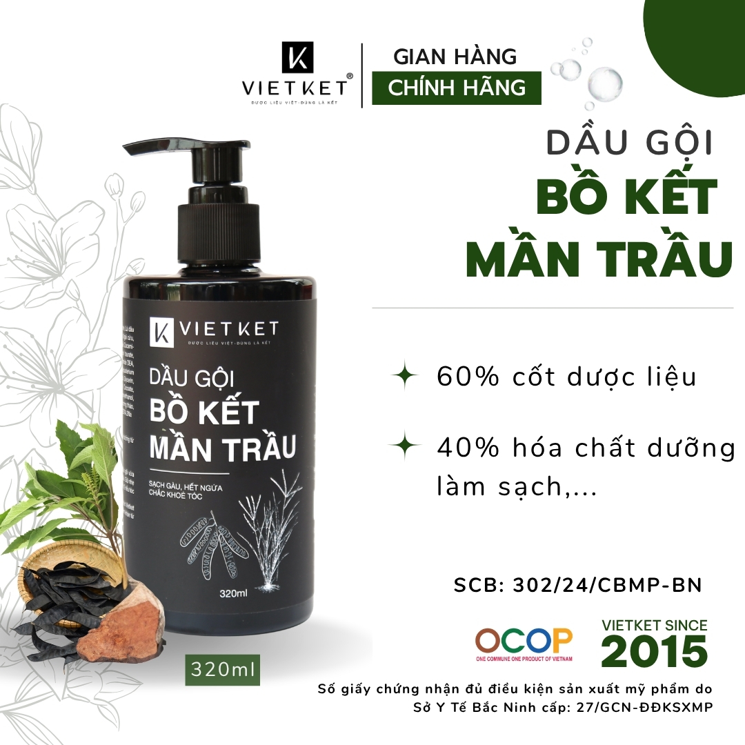 Dầu gội bồ kết mần trầu 320ml