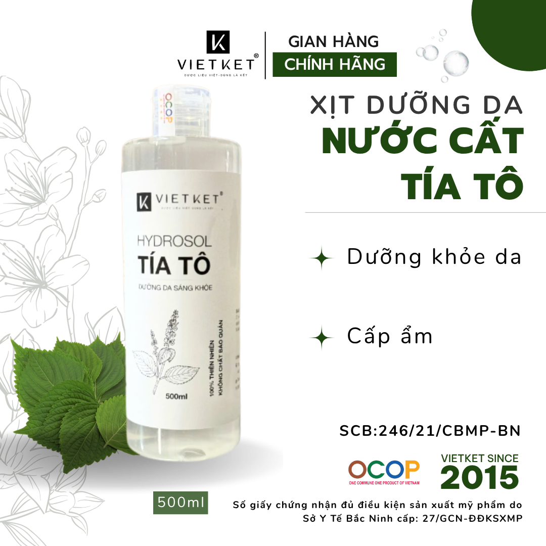 Hydrosol tía tô 500ml