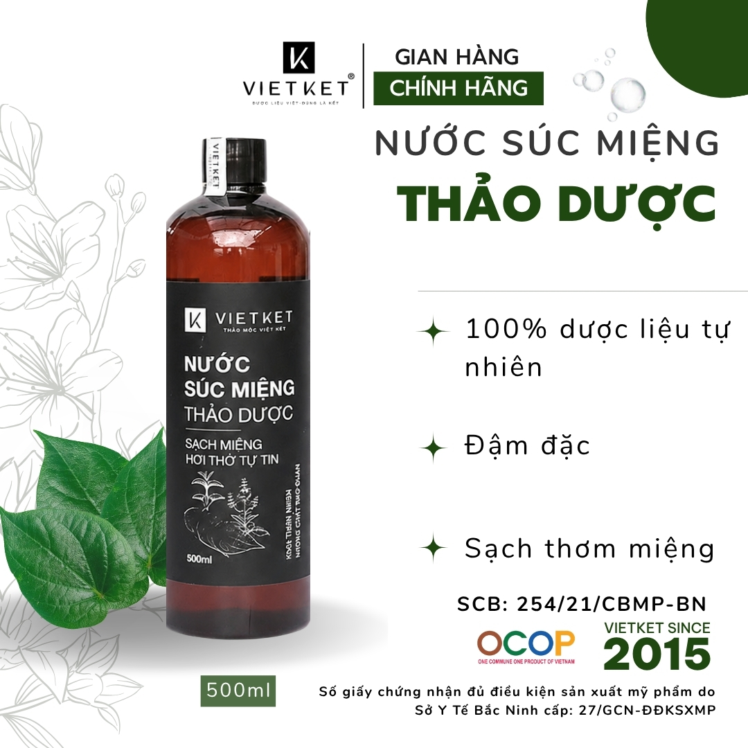 Nước súc miệng thảo dược 500ml