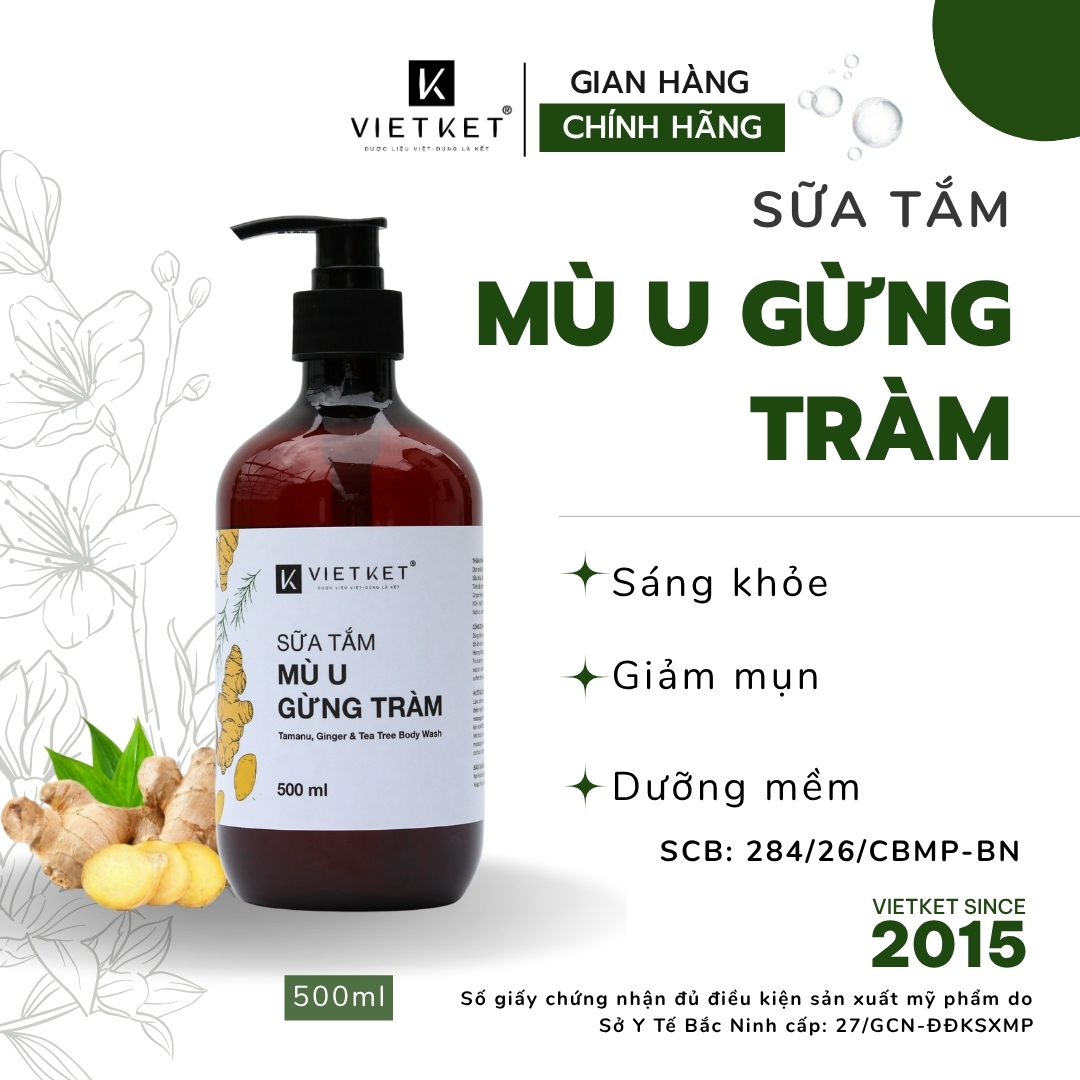 Sữa tắm mù u gừng tràm