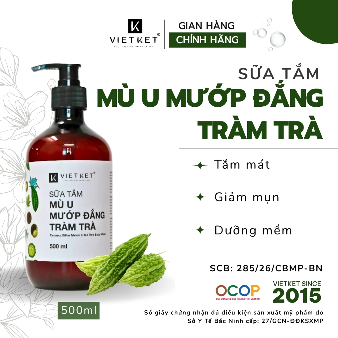 Sữa tắm mù u mướp đắng tràm trà