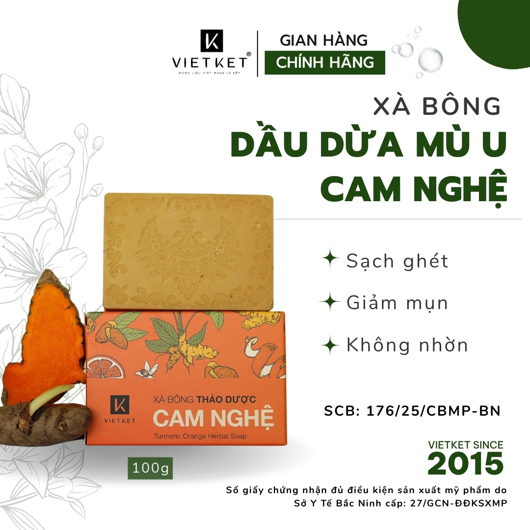 Xà bông thảo dược Cam nghệ