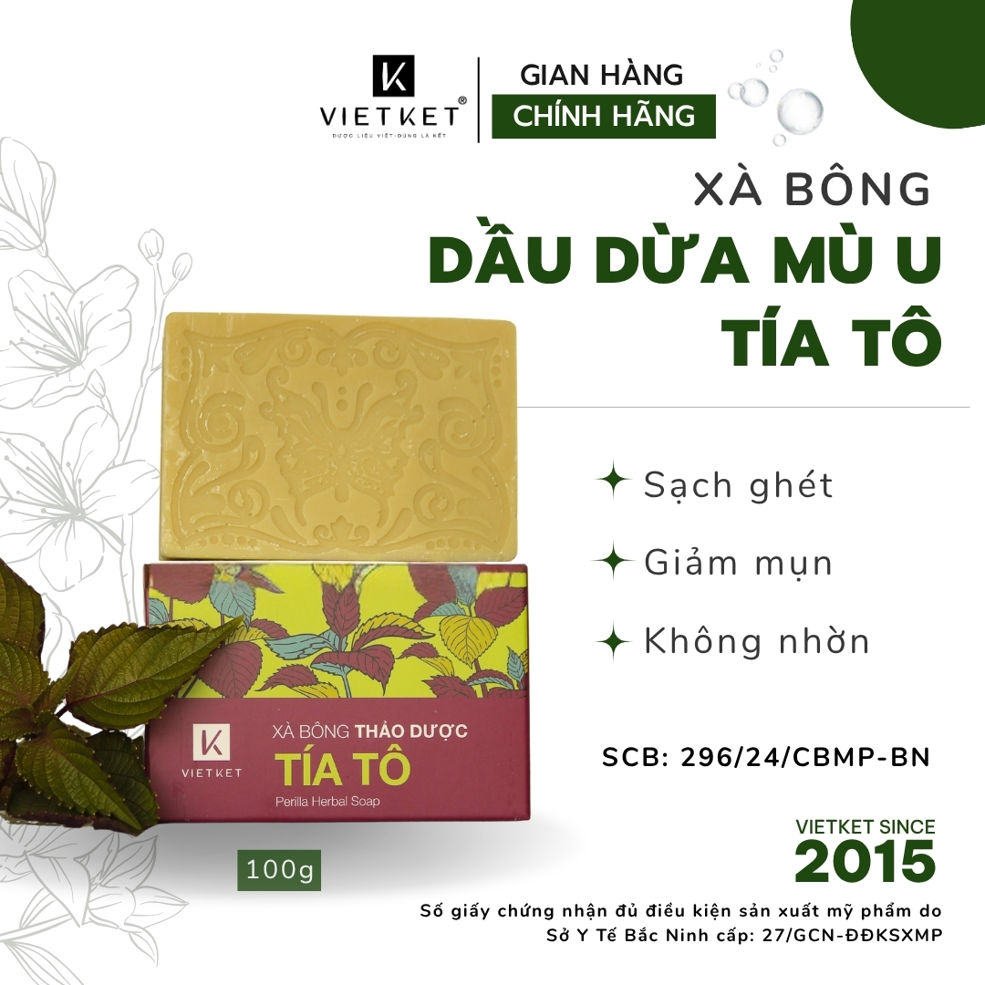 Xà bông thảo dược Tía tô