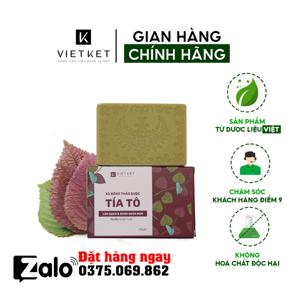 Xà bông thảo dược Tía tô