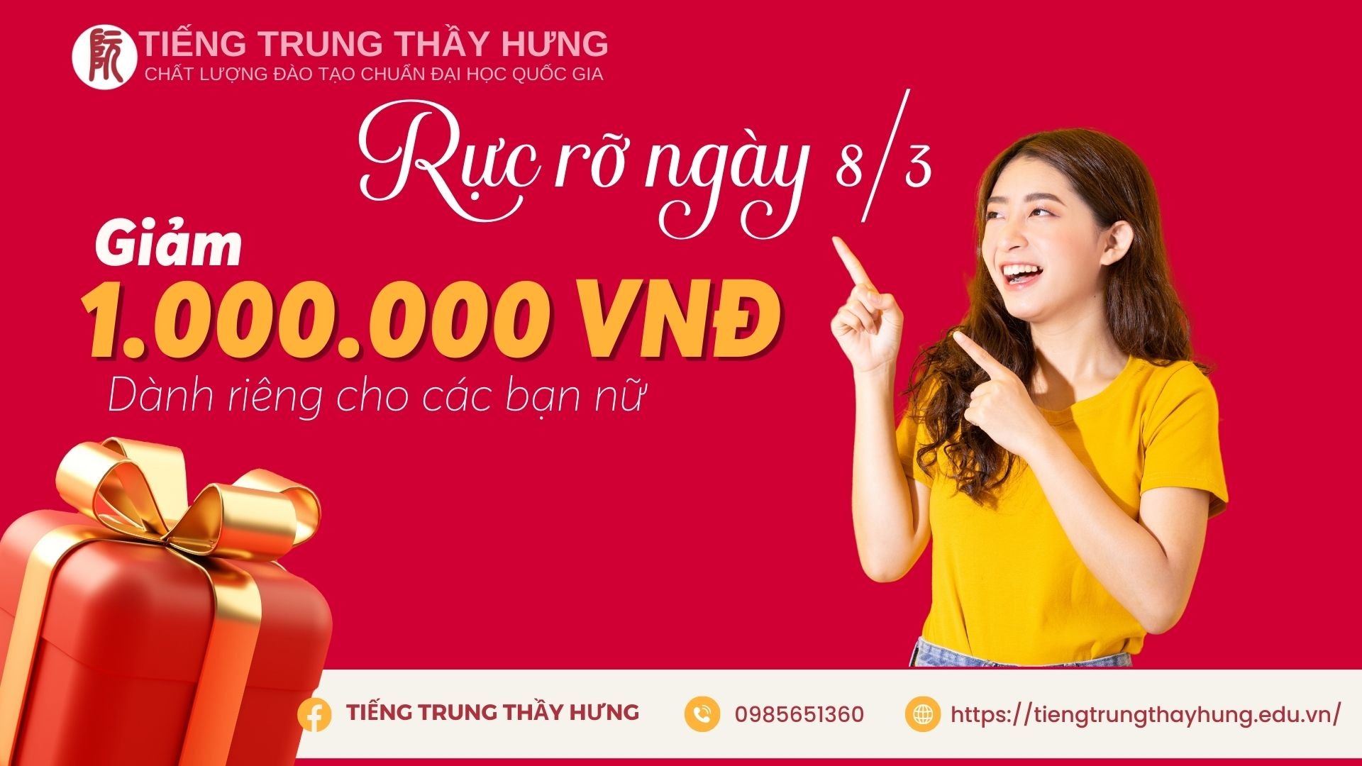 UƯ ĐÃI DÀNH RIÊNG CHO PHÁI NỮ - RỰC RỠ NGÀY 8/3